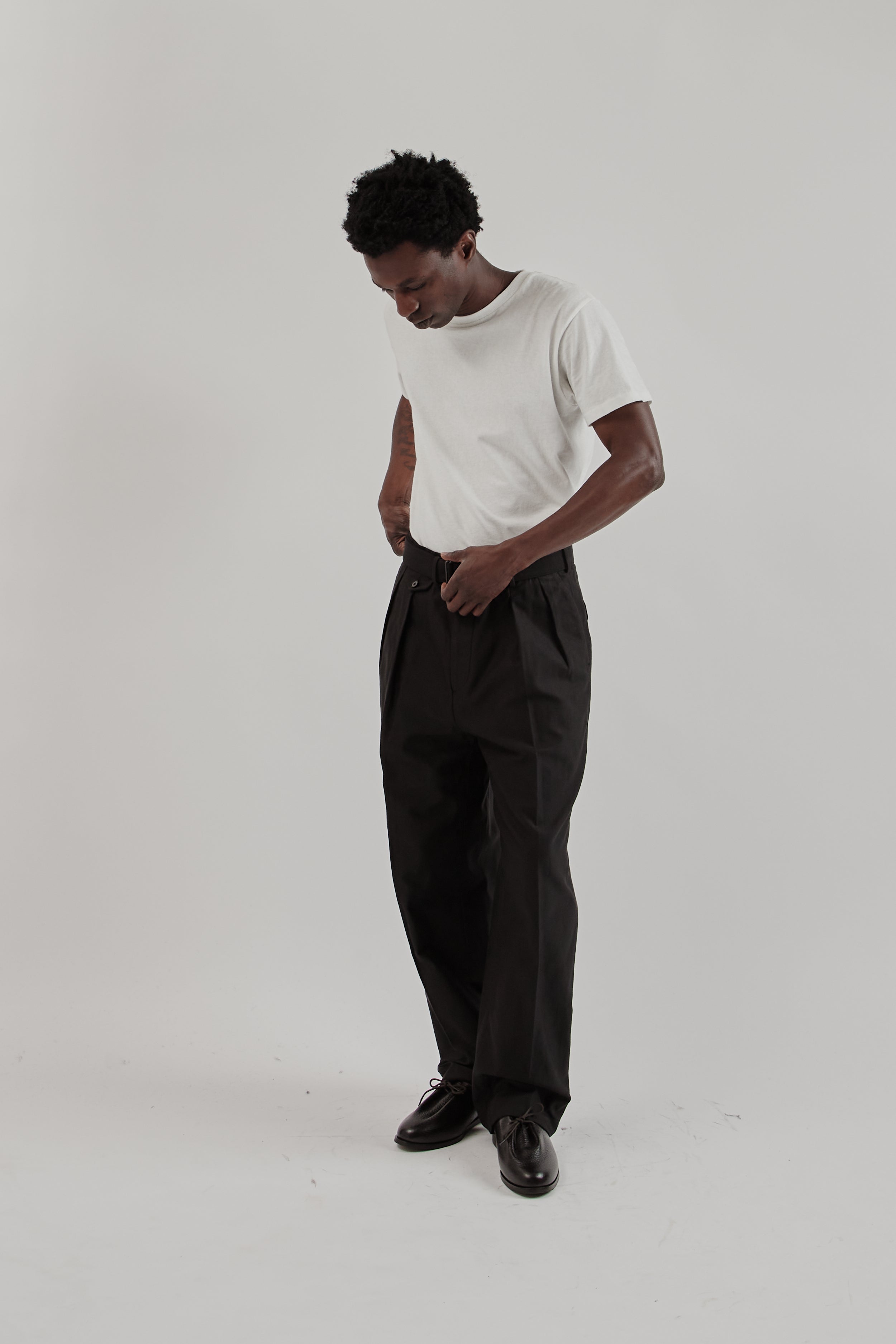 Kaptain Sunshine Belted Riviera Pants - Black | Wallace