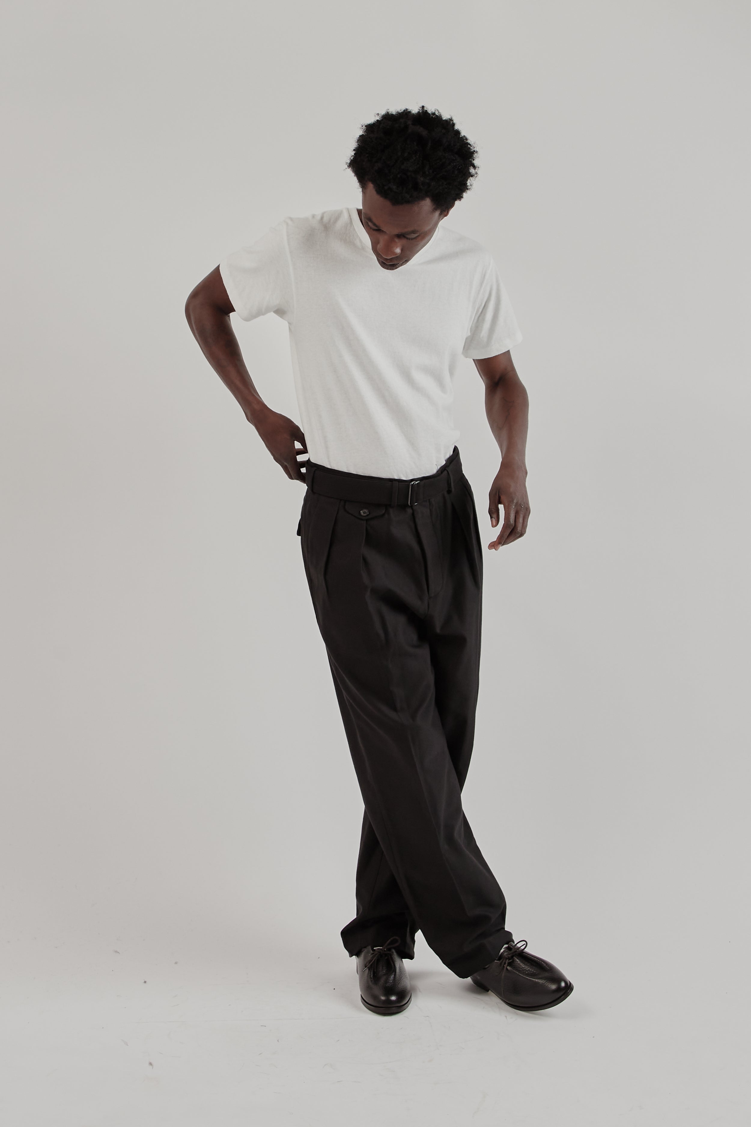 Kaptain Sunshine Belted Riviera Pants - Black | Wallace Mercantile