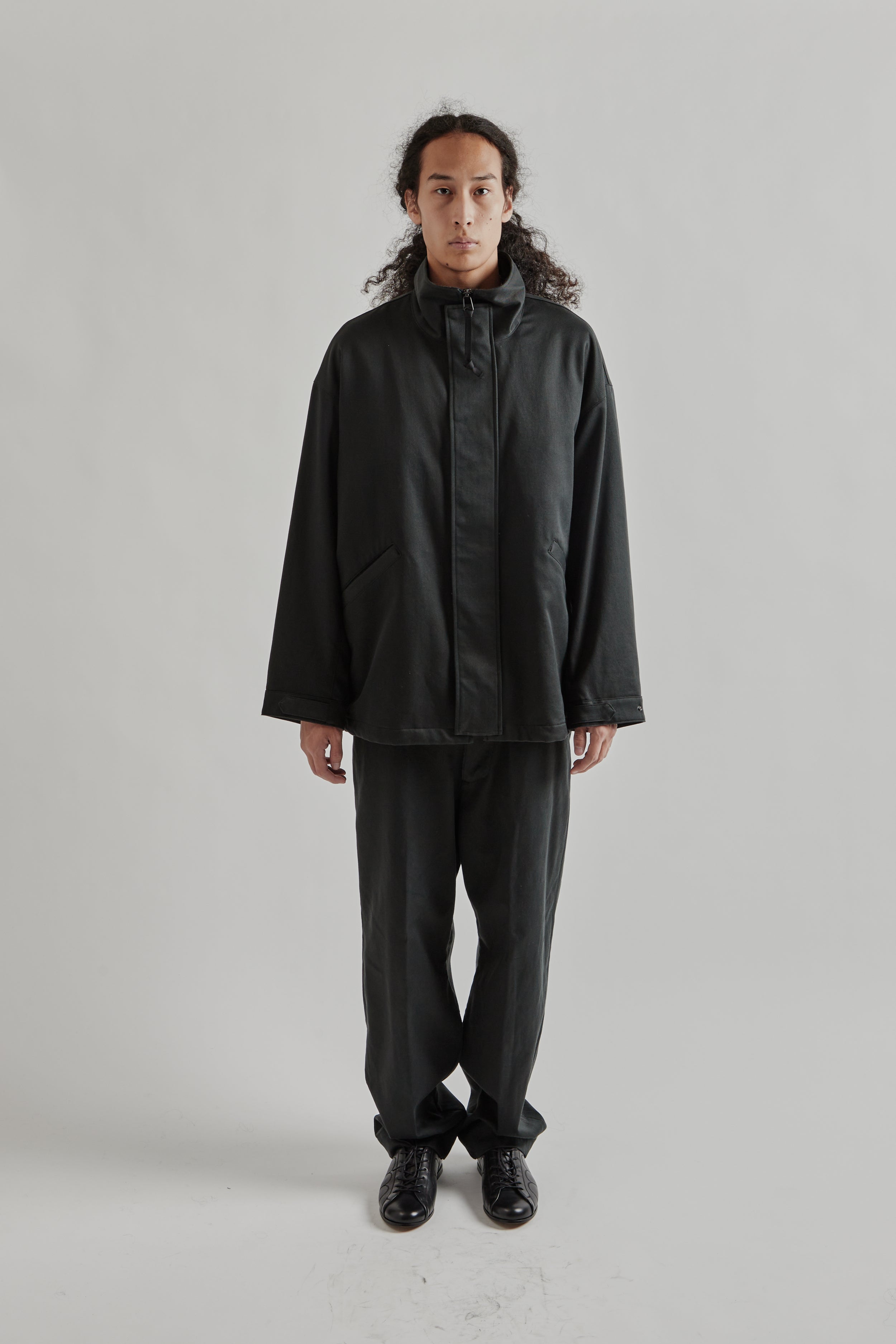 Kaptain Sunshine Cotton Drill Short Mil Coat - Black | Wallace