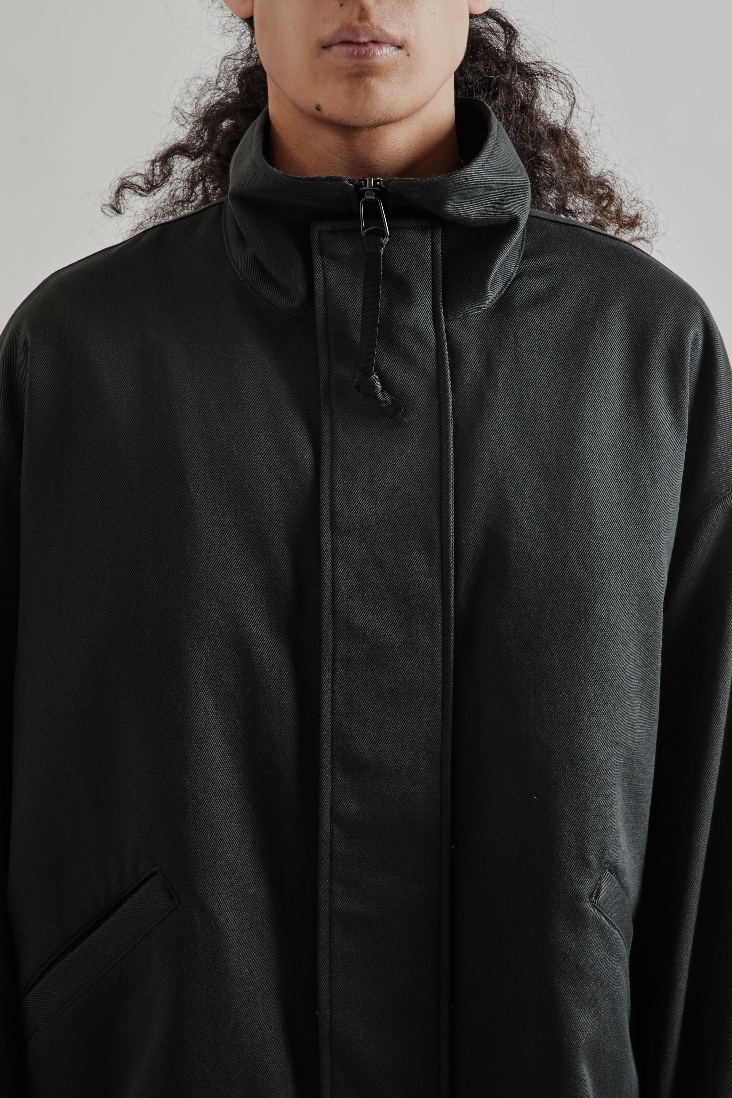 Kaptain Sunshine Cotton Drill Short Mil Coat - Black | Wallace