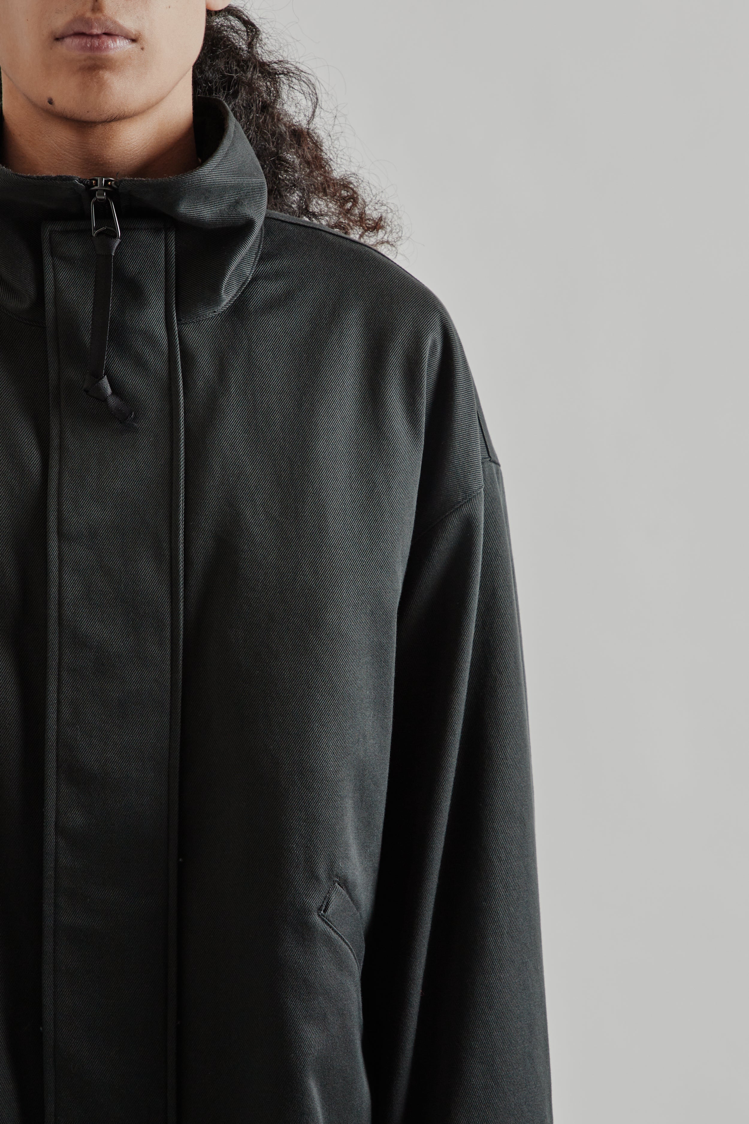 Kaptain Sunshine Cotton Drill Short Mil Coat - Black | Wallace