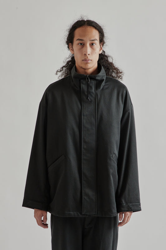 Kaptain Sunshine FW25 Cotton Drill Short Mil Coat Black2