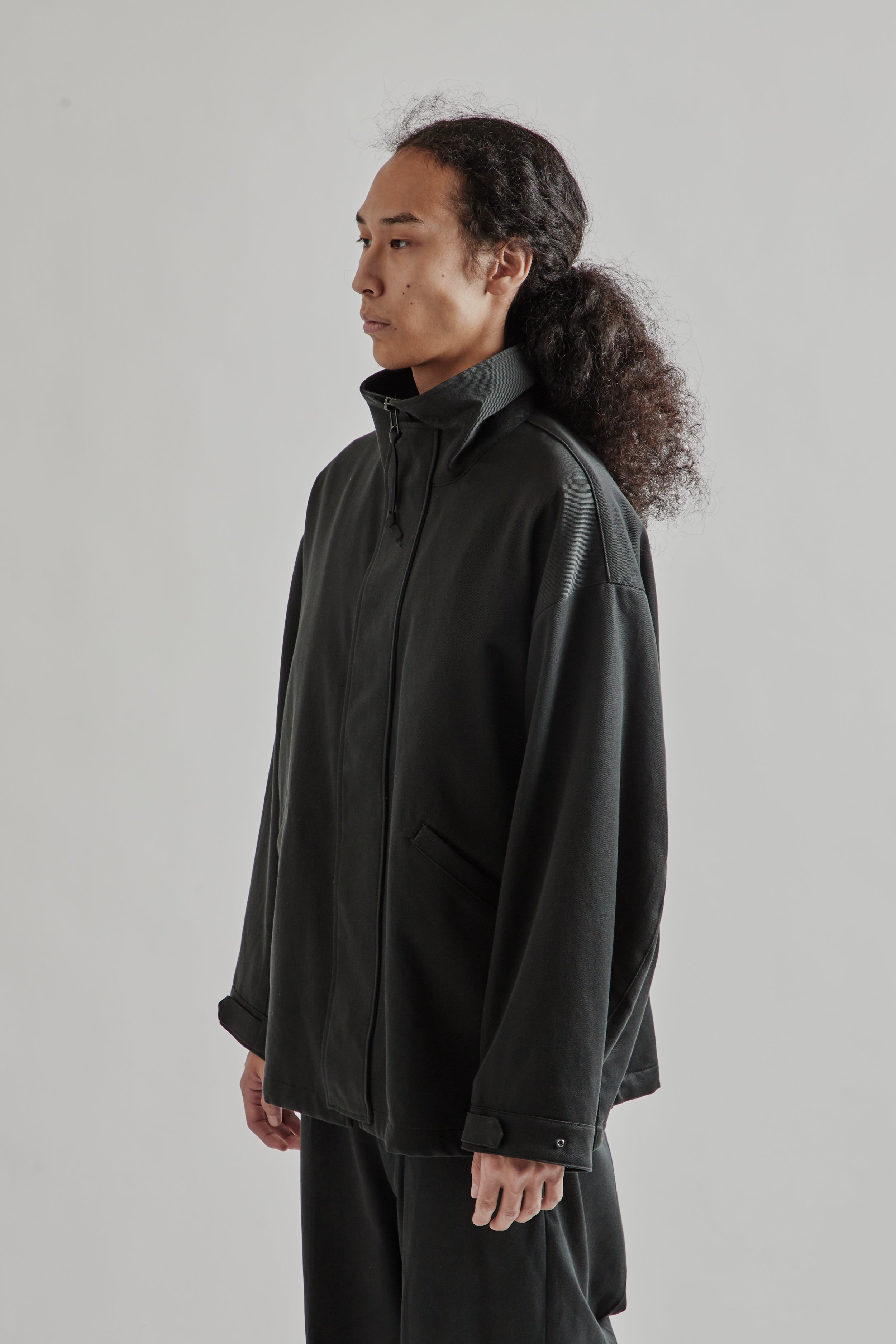 Kaptain Sunshine Cotton Drill Short Mil Coat - Black | Wallace