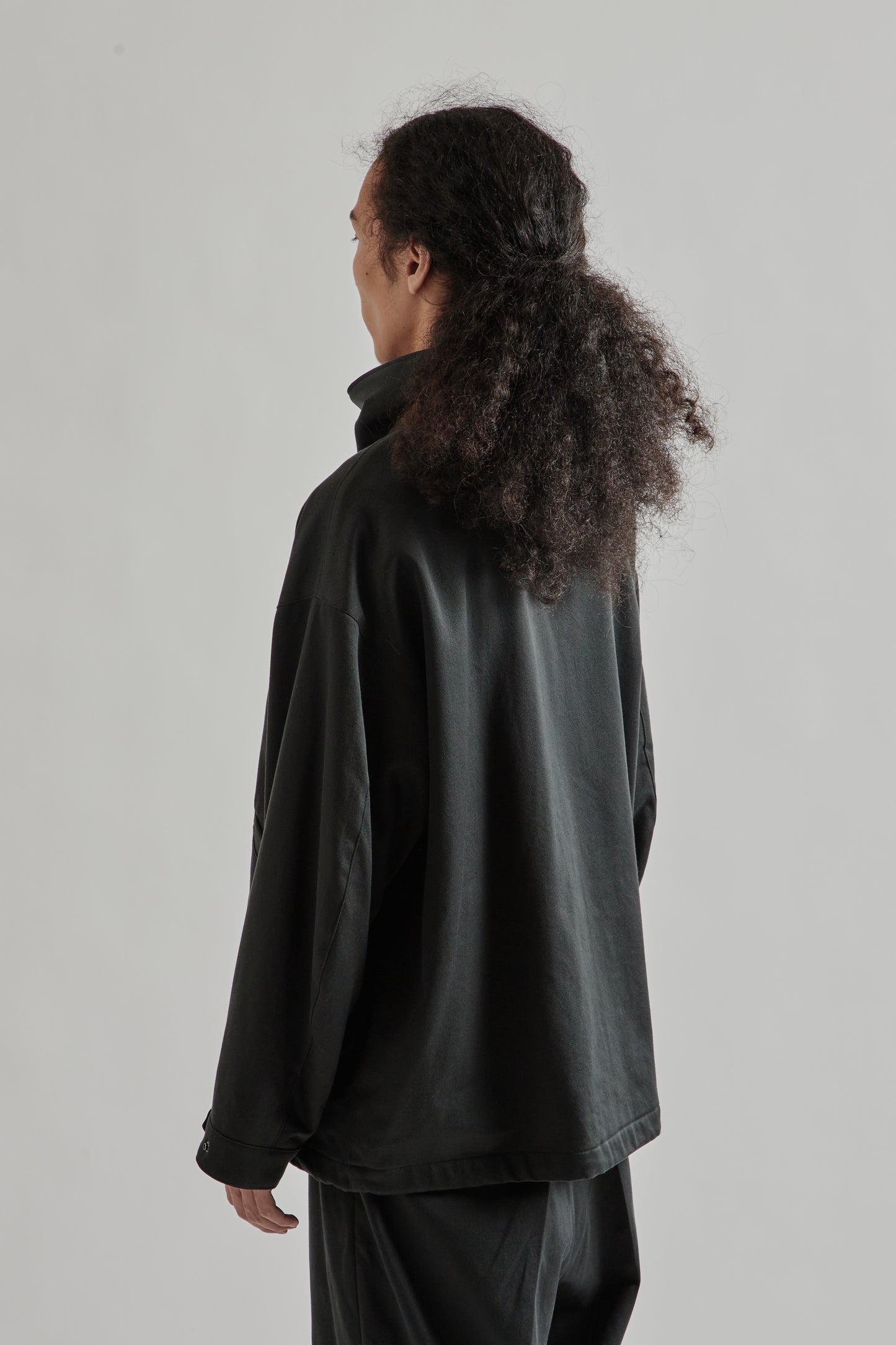 Kaptain Sunshine FW25 Cotton Drill Short Mil Coat Black7