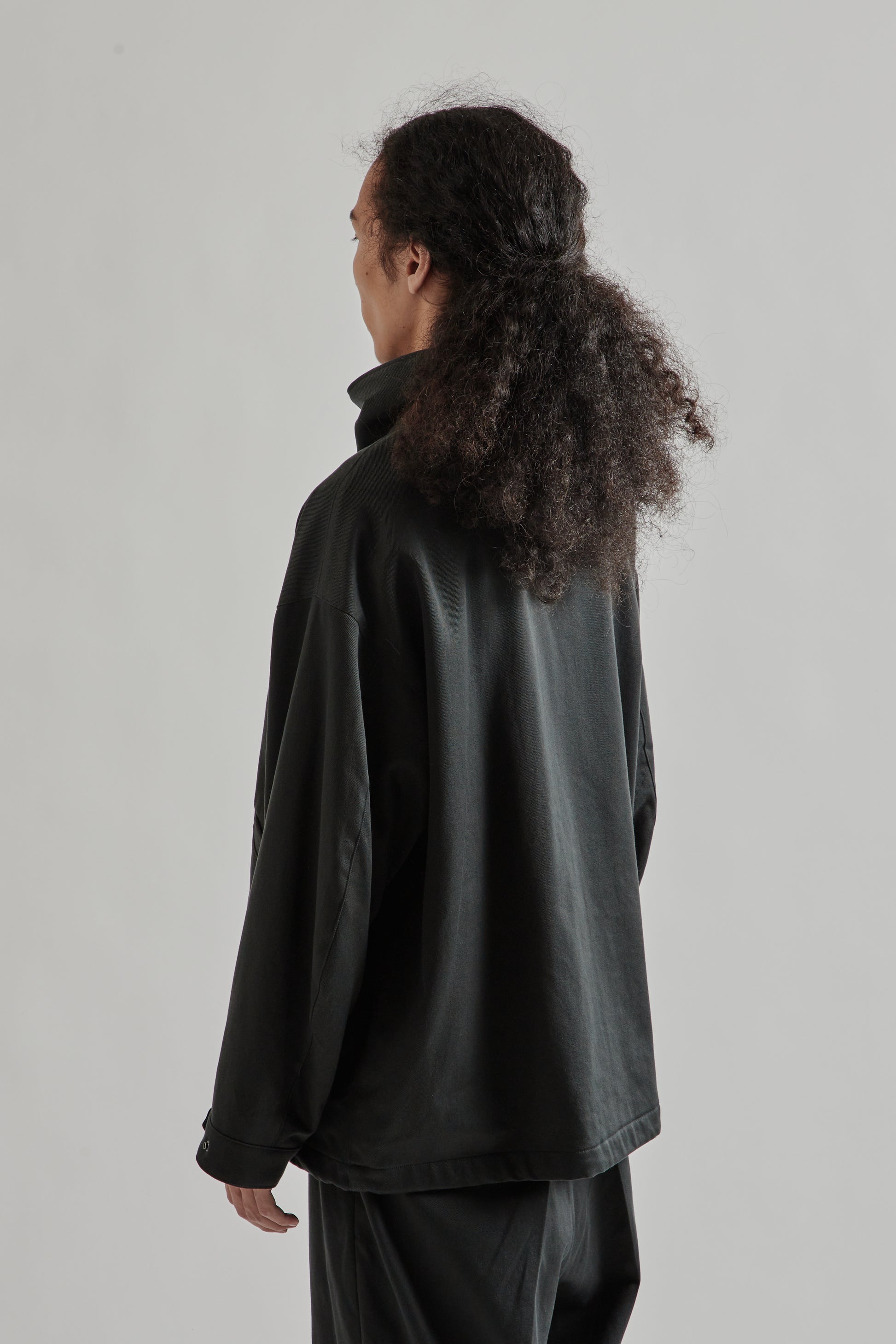 Kaptain Sunshine FW25 Cotton Drill Short Mil Coat Black7