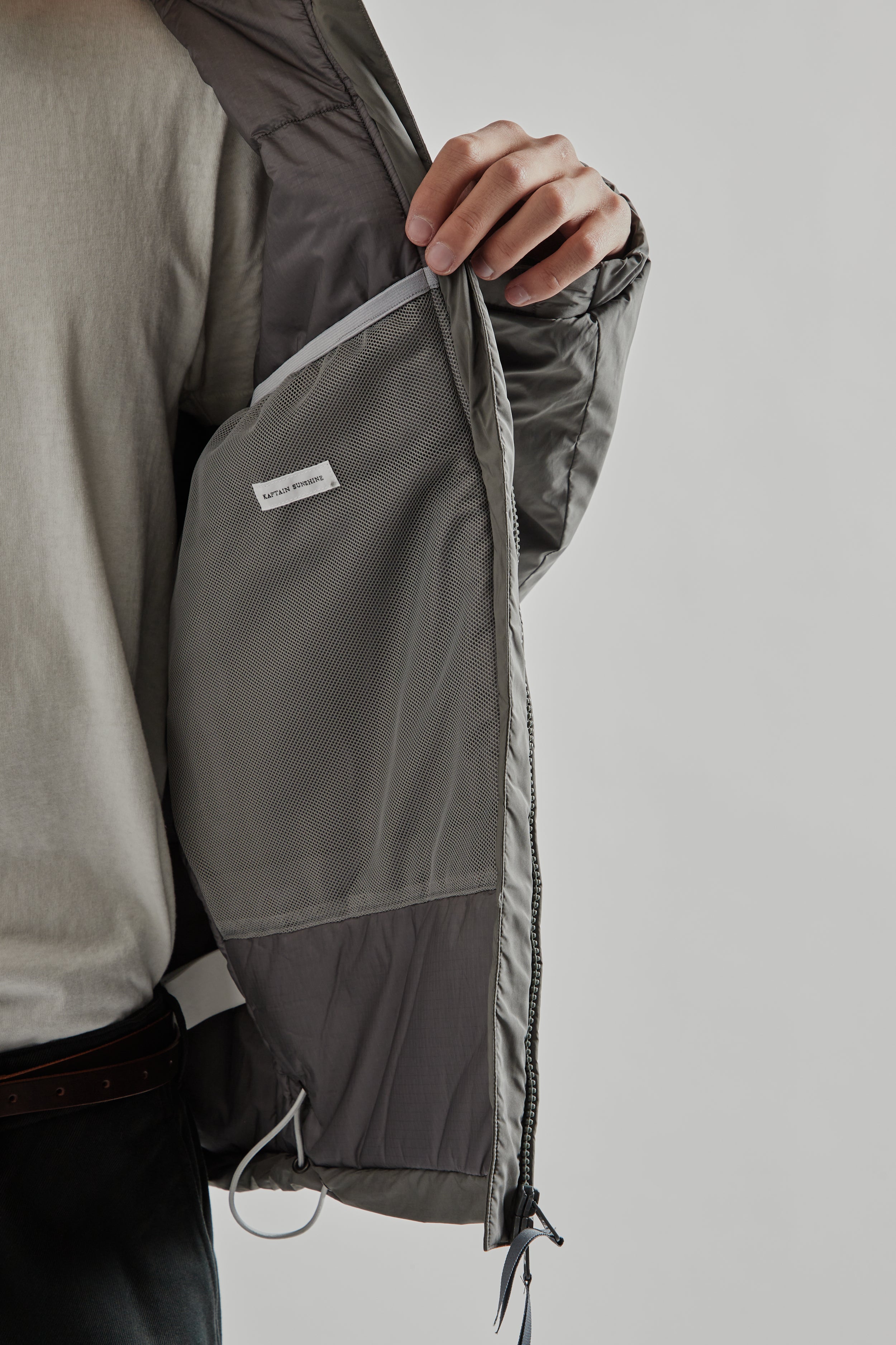 Kaptain Sunshine Poly Nylon Puffer Jacket - Grey | Wallace KAPTAIN 