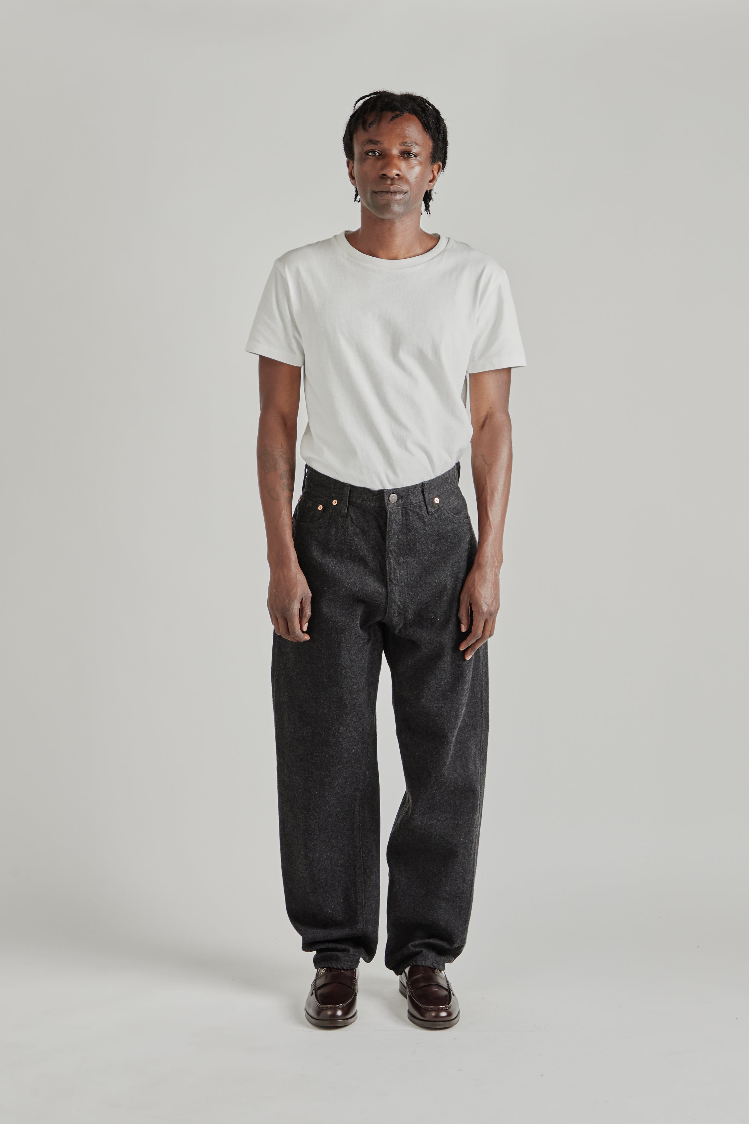 Kaptain Sunshine 5P Zipper Denim Pants Black | Wallace Mercantile