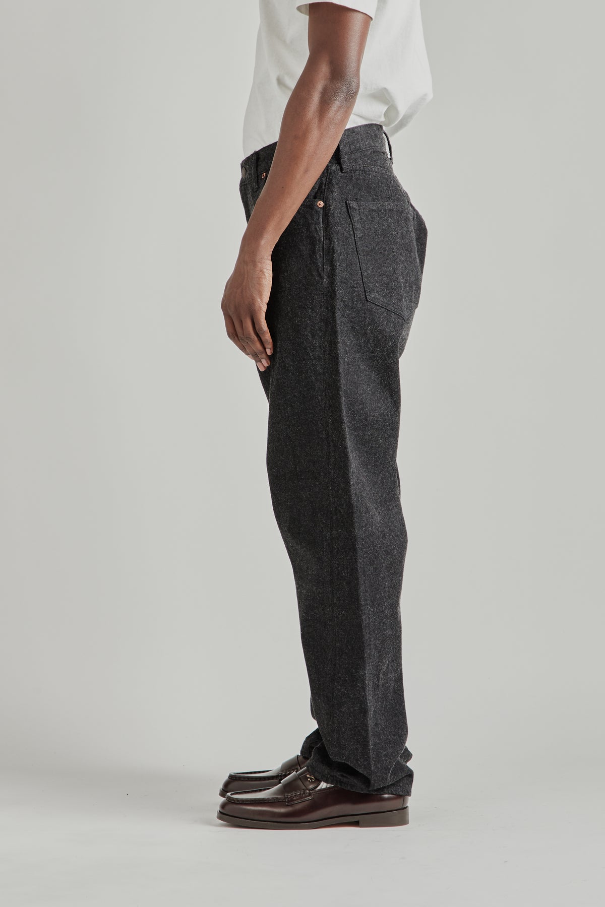 Kaptain Sunshine FW26 5P Zipper Front Denim Pants Black 0780