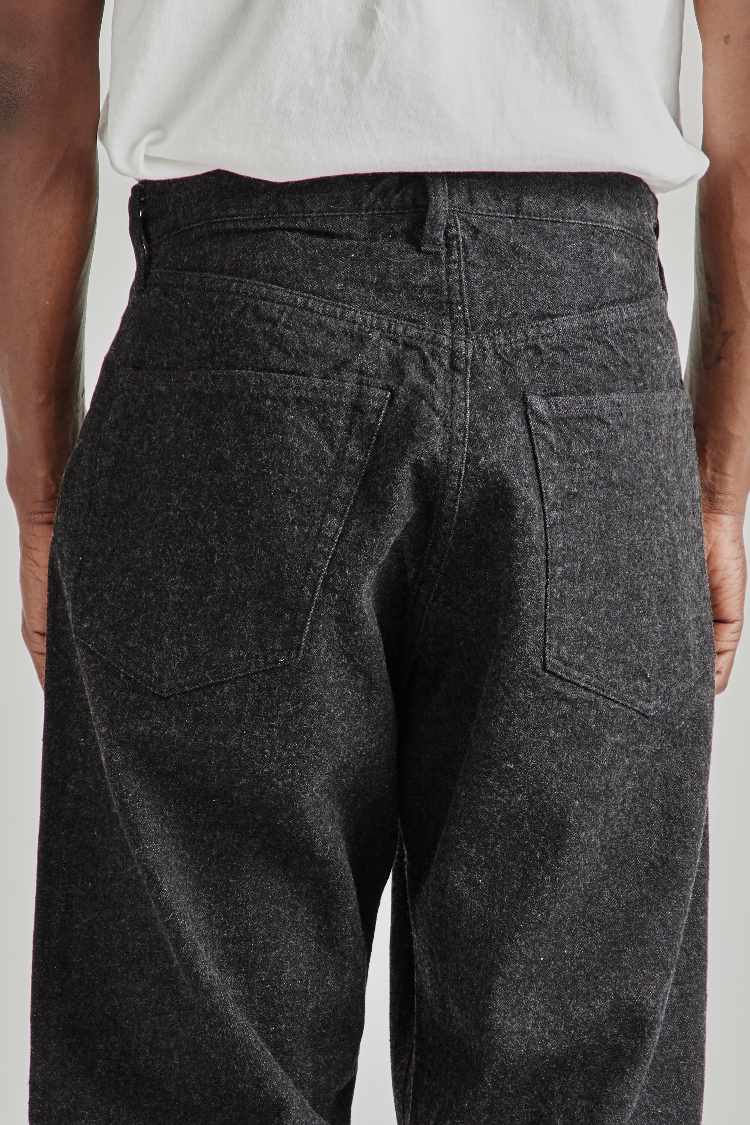 Kaptain Sunshine 5P Zipper Denim Pants Black | Wallace Mercantile