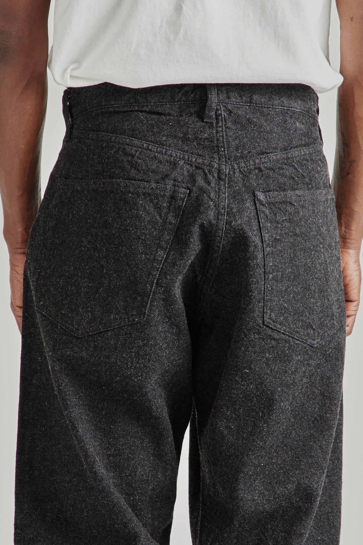 Kaptain Sunshine FW26 5P Zipper Front Denim Pants Black 0784
