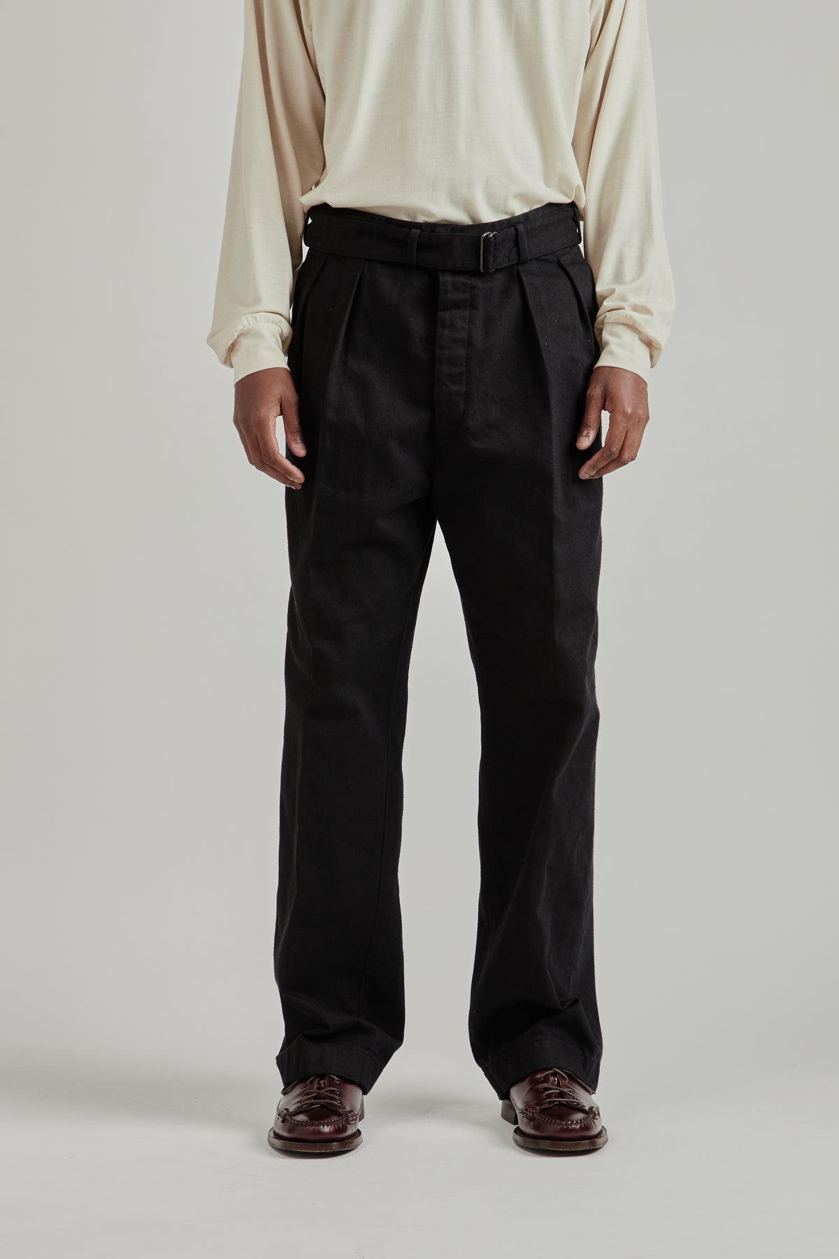 Dyed Denim Riviera Pants - Black