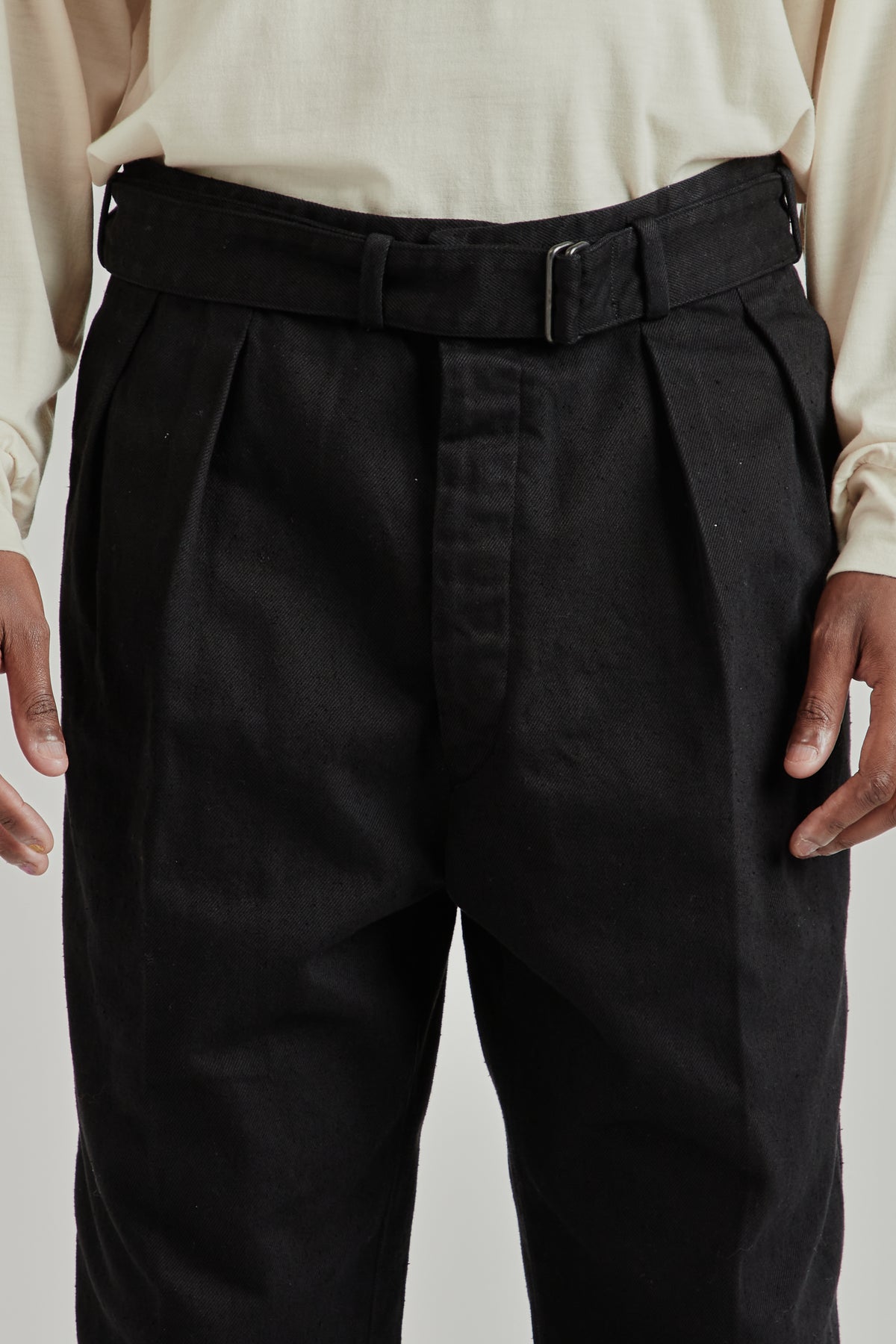 Dyed Denim Riviera Pants - Black