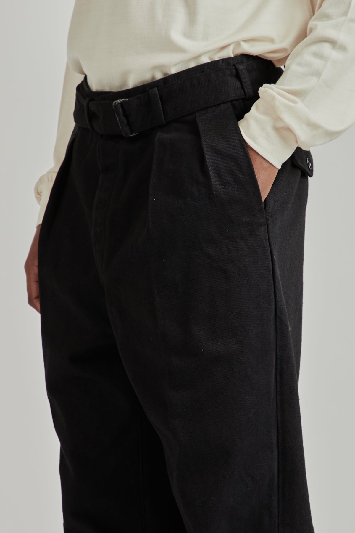 Dyed Denim Riviera Pants - Black