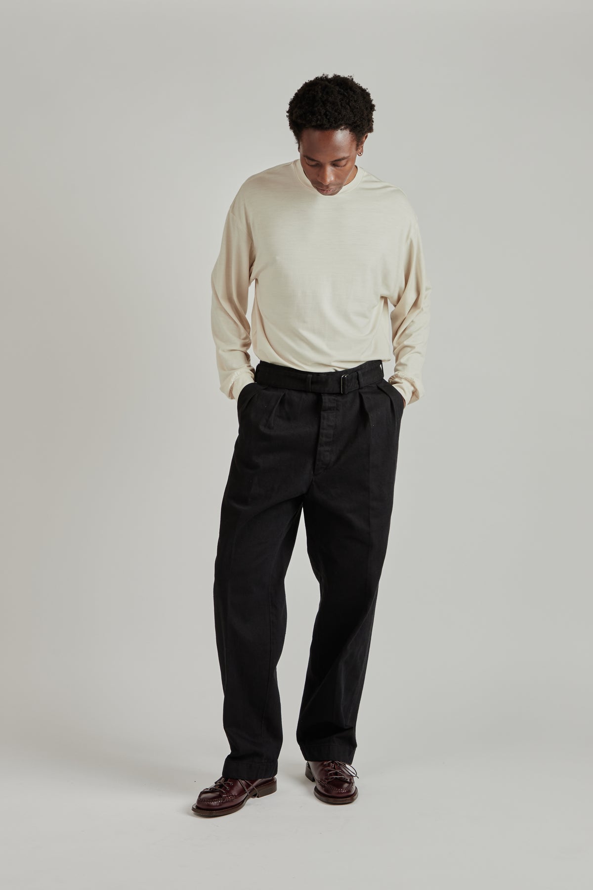 Dyed Denim Riviera Pants - Black
