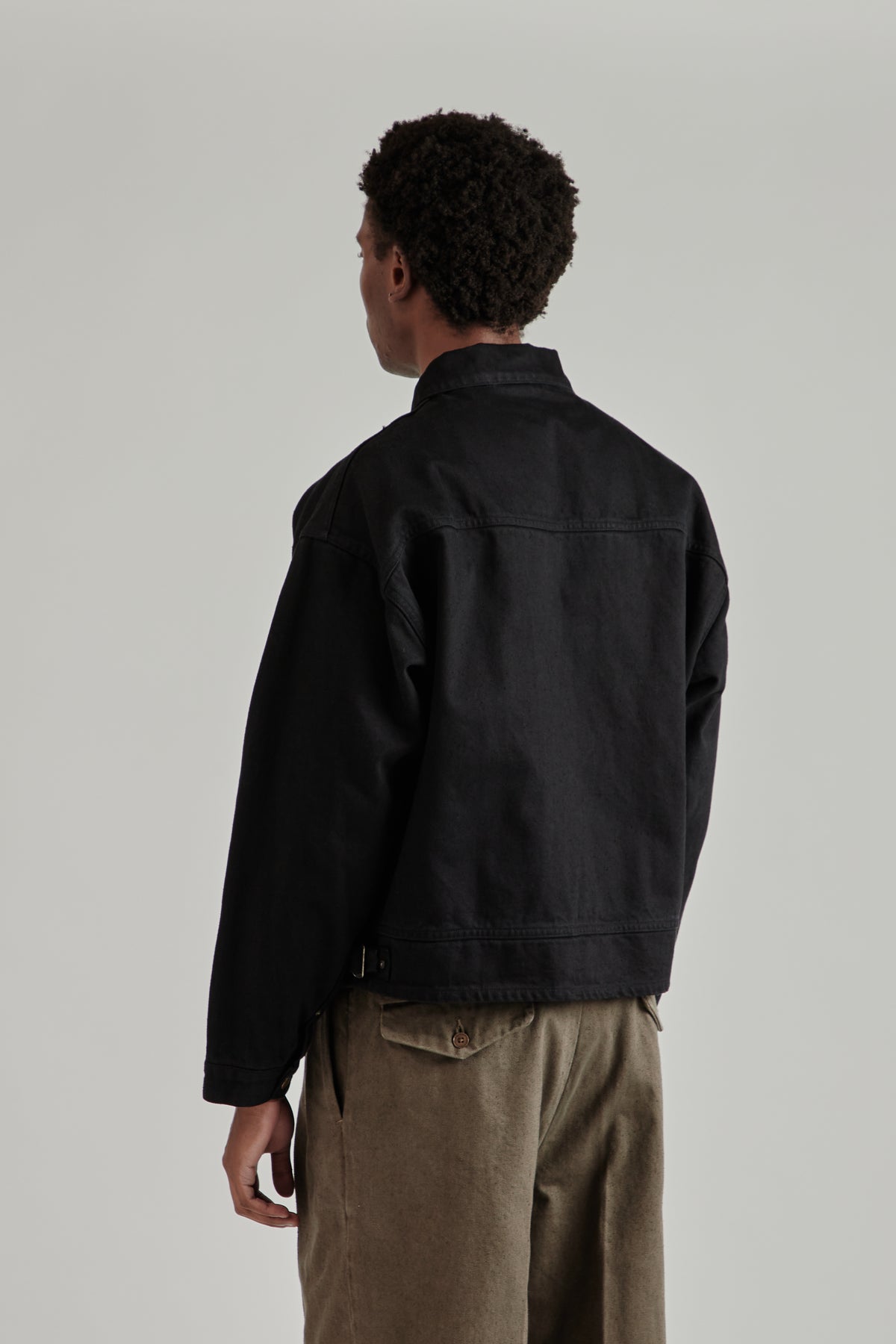 Dyed Denim Work Jacket - Black
