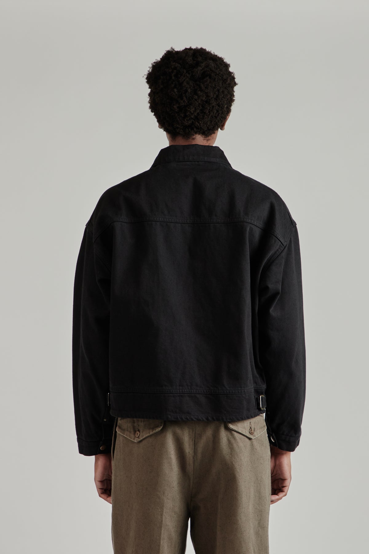 Dyed Denim Work Jacket - Black