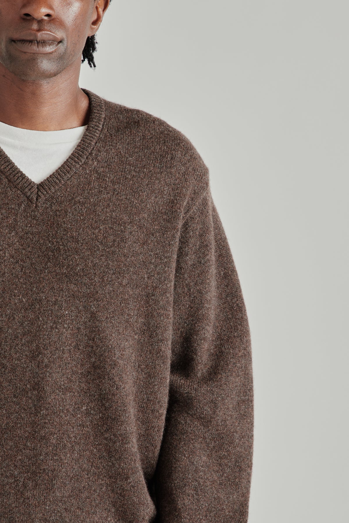 Kaptain Sunshine FW26 Lambswool VNeck Pullover Brown 0805