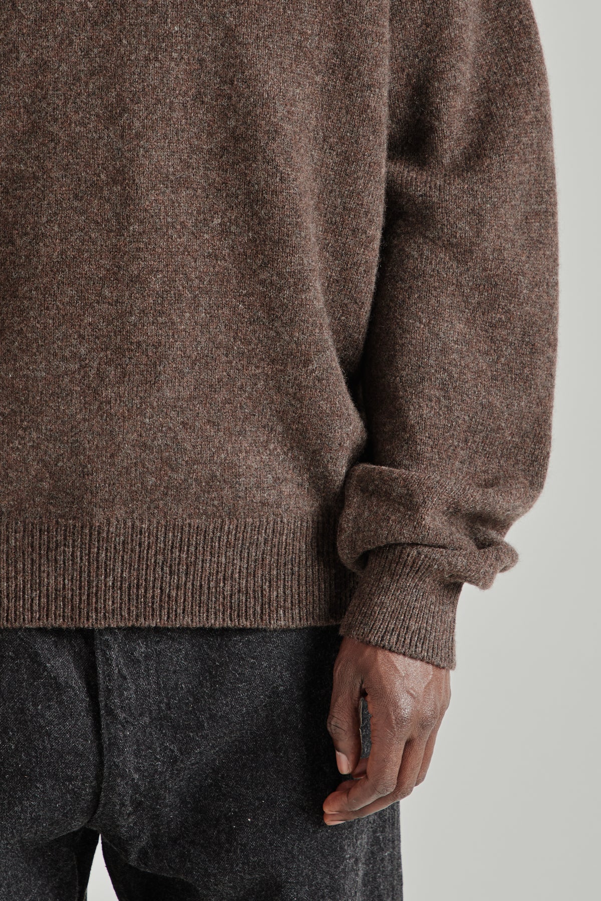 Kaptain Sunshine FW26 Lambswool VNeck Pullover Brown 0806