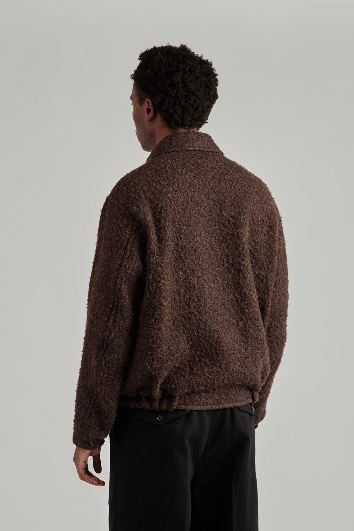 Napping Wool Zip Blouson - Top Brown