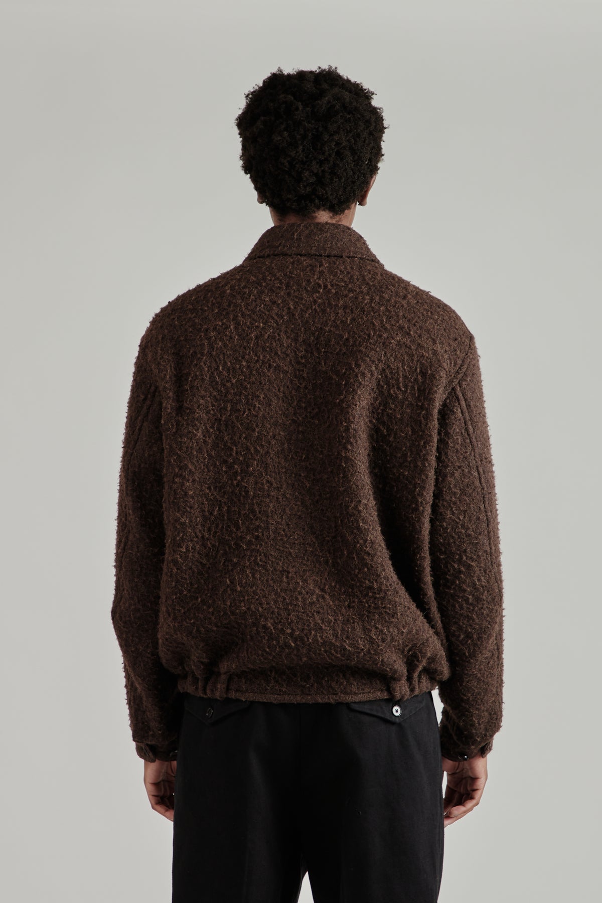 Napping Wool Zip Blouson - Top Brown