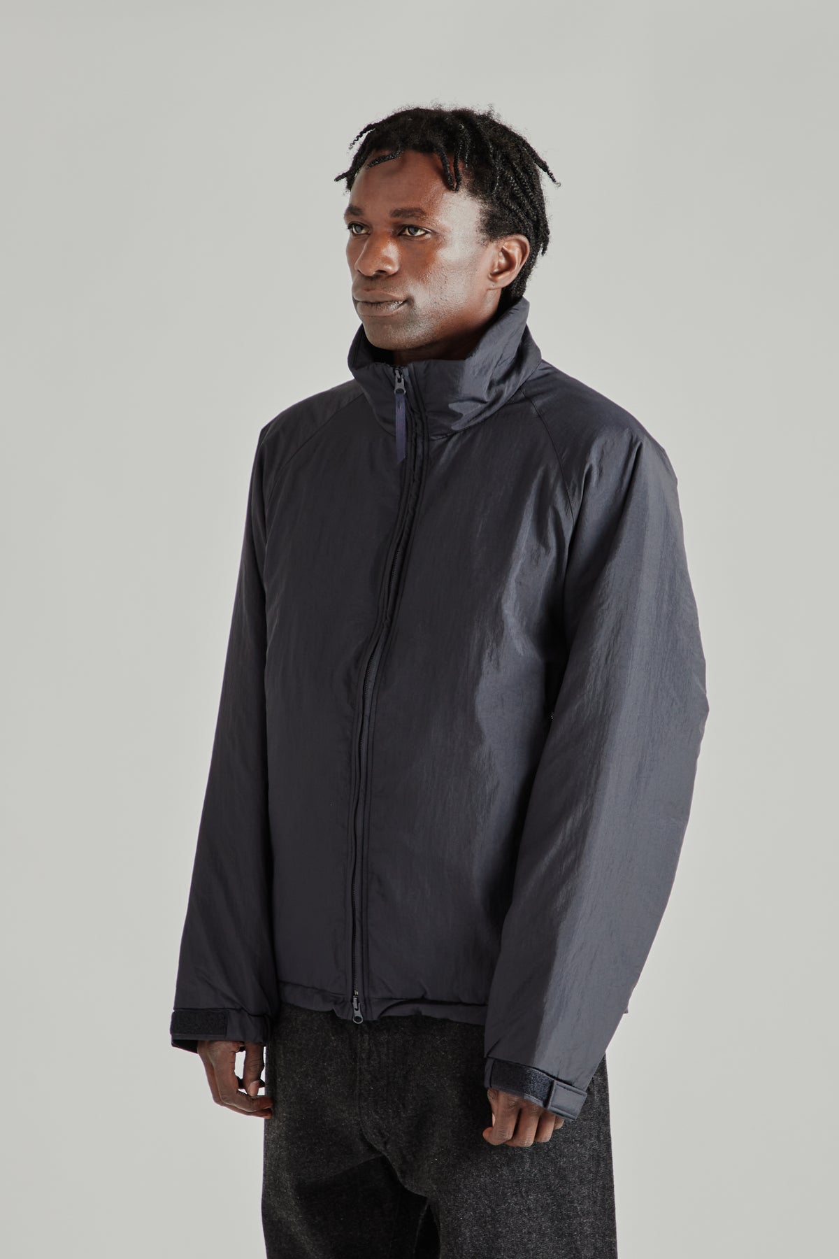 Shrink Nylon Puffer Jacket - Navy