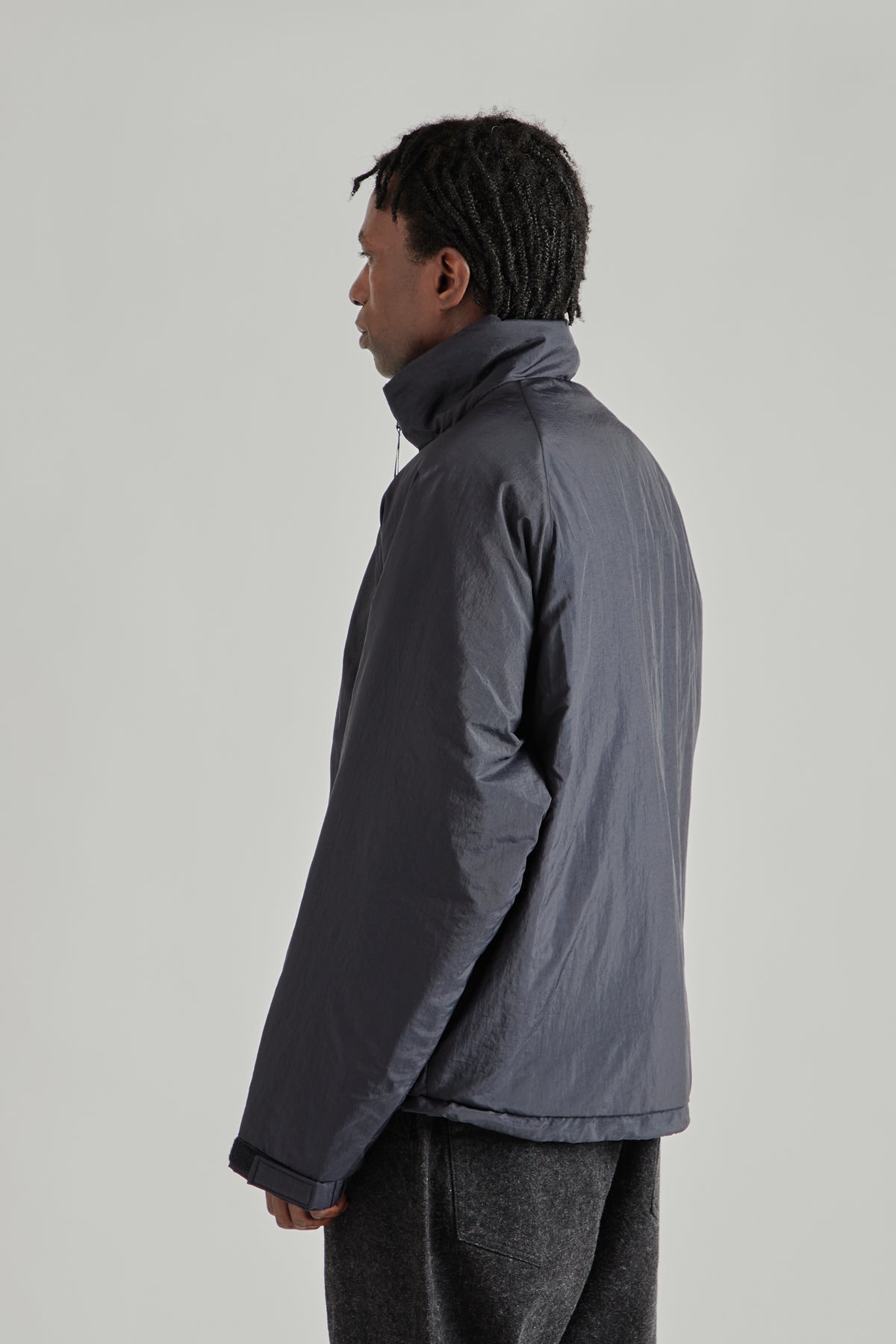 Shrink Nylon Puffer Jacket - Navy