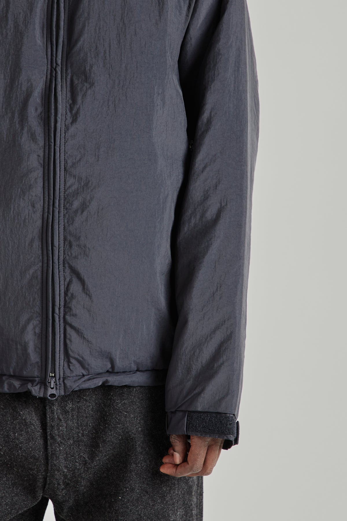 Shrink Nylon Puffer Jacket - Navy