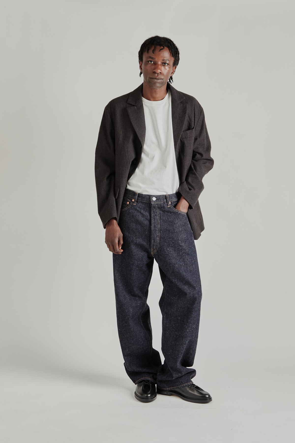 Wool Serge 4B Jacket - Top Brown