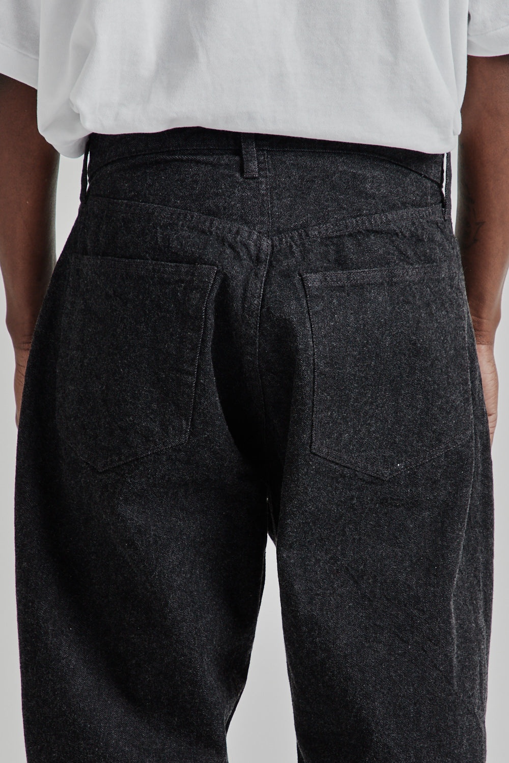 Kaptain Sunshine SS25 5P Zipper Front Denim Pants Black One 05