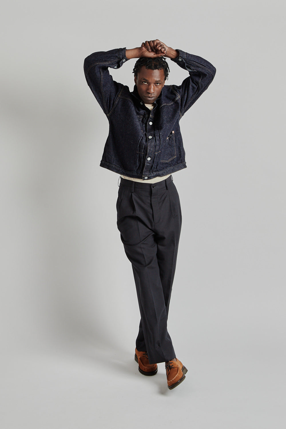 Kaptain Sunshine Denim Tracker 2P Jacket - Indigo One Wash