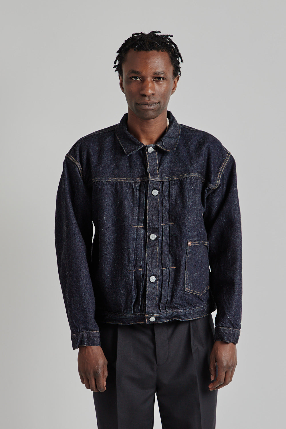 Kaptain Sunshine SS25 Denim Tracker 2P Jacket Indigo One 02