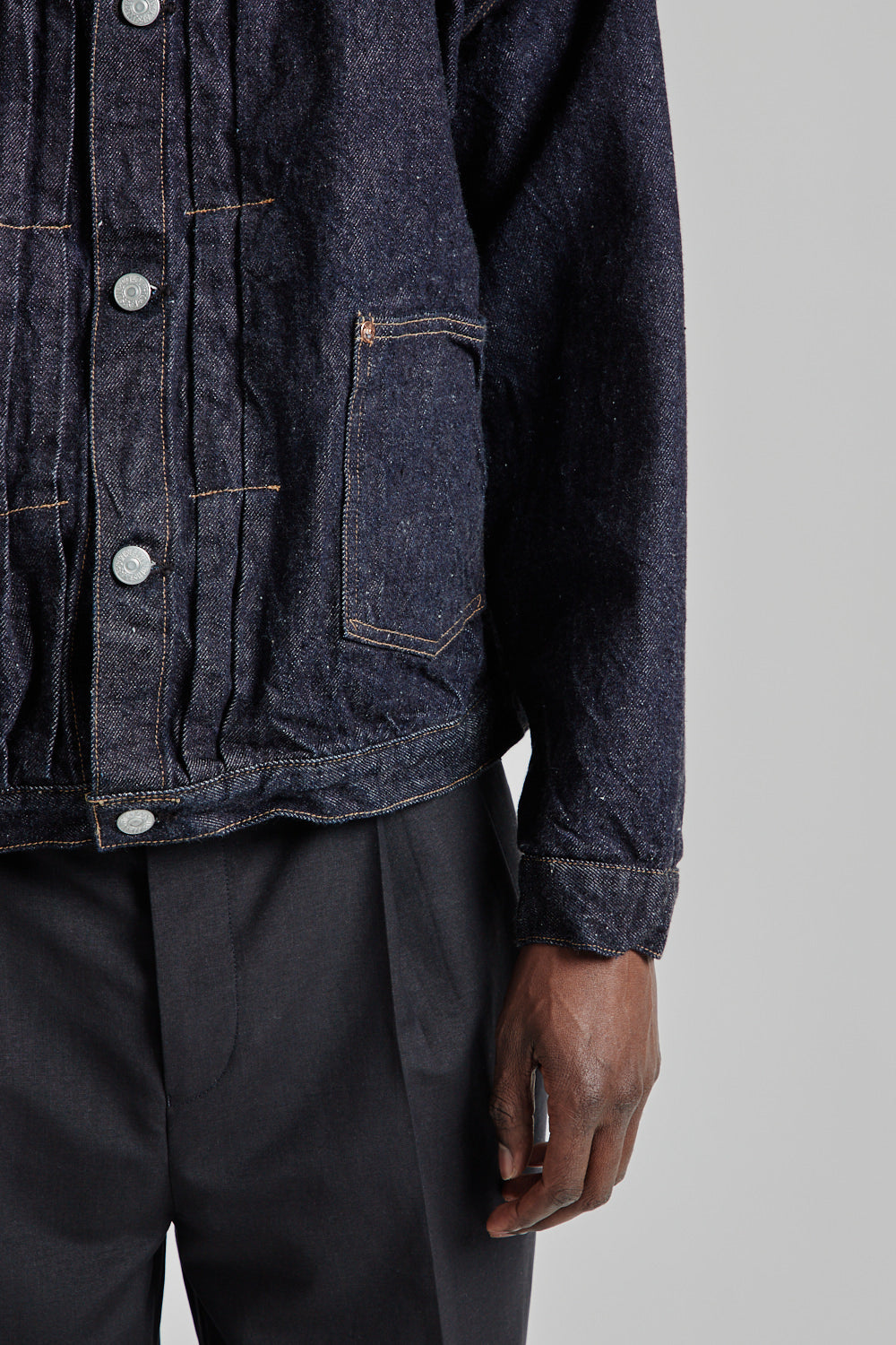Kaptain Sunshine SS25 Denim Tracker 2P Jacket Indigo One 09