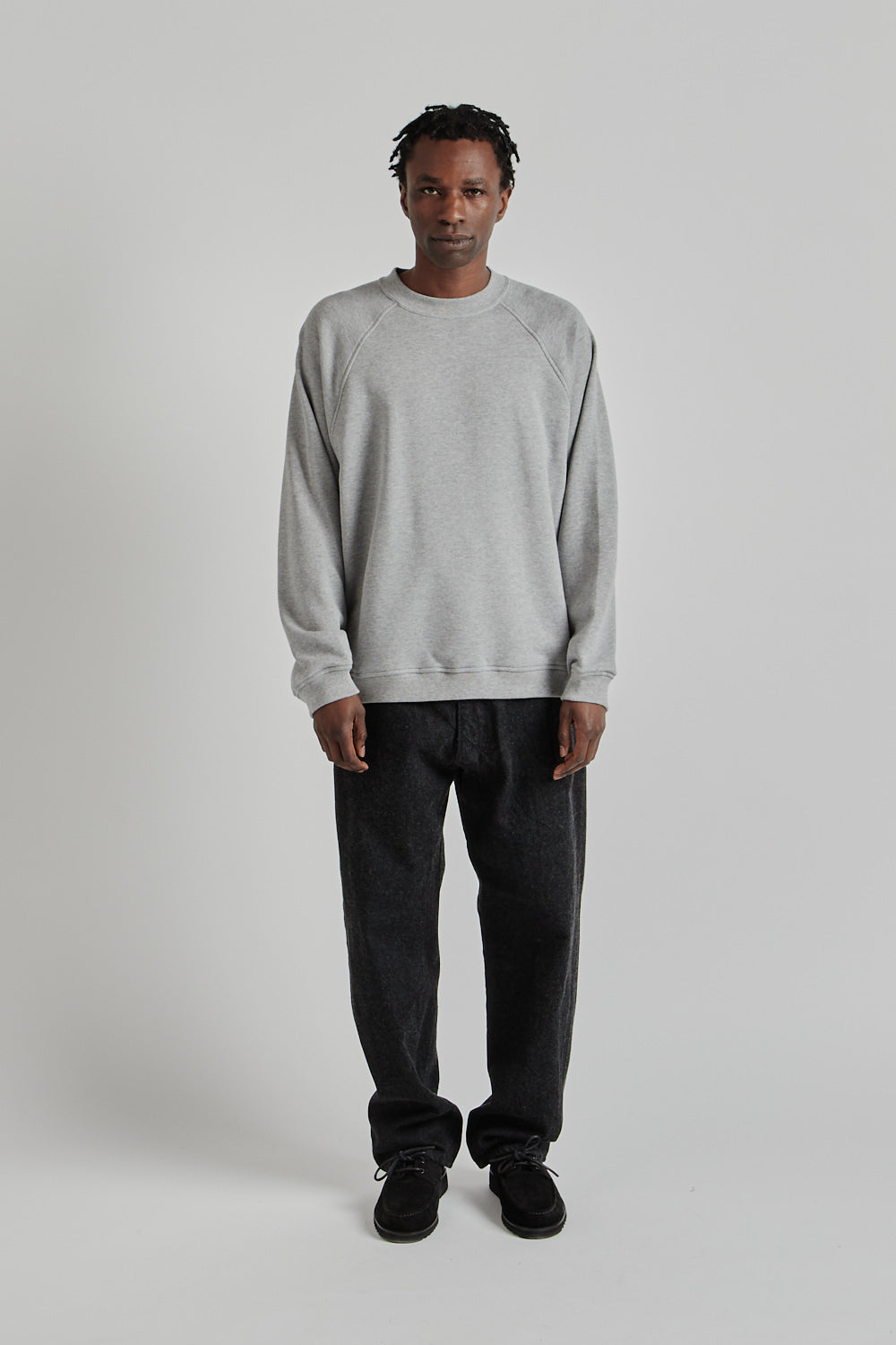 Kaptain Sunshine SS25 Suvin Sweat Crewneck Pullover Feather Grey 01