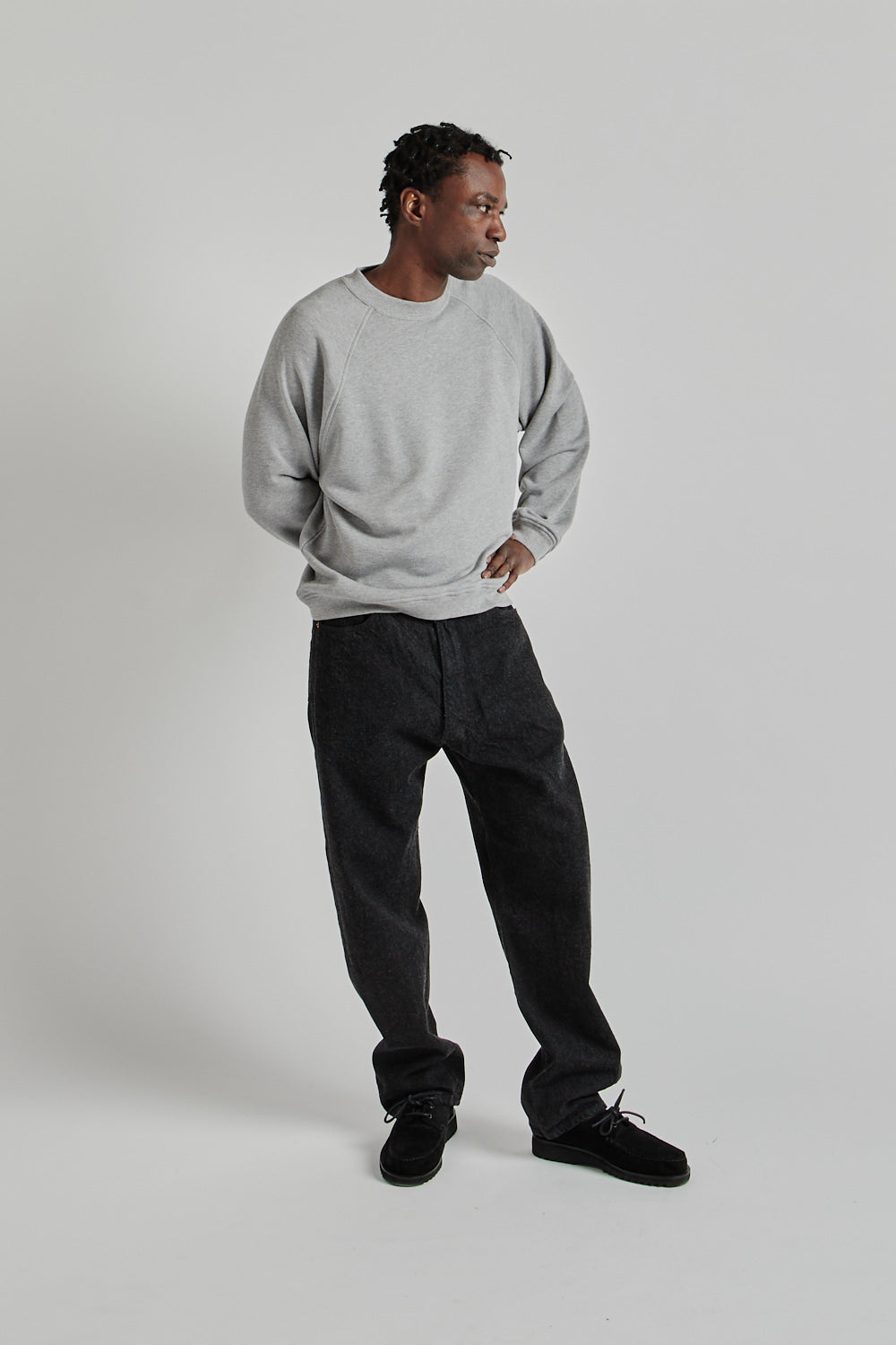 Kaptain Sunshine SS25 Suvin Sweat Crewneck Pullover Feather Grey 011