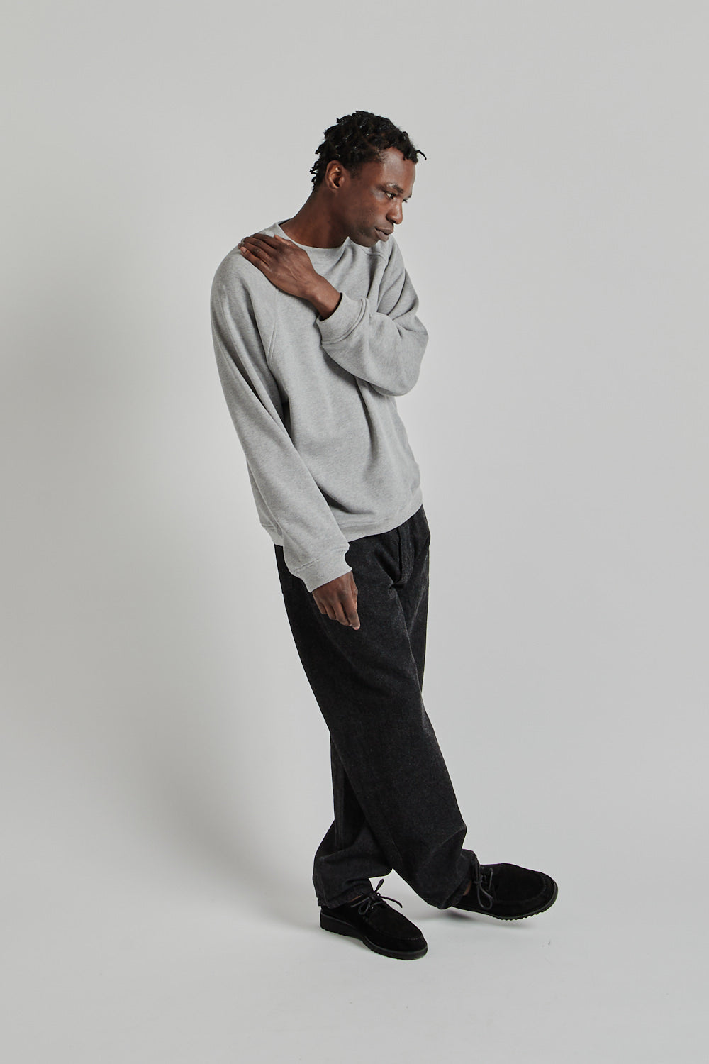 Kaptain Sunshine SS25 Suvin Sweat Crewneck Pullover Feather Grey 012