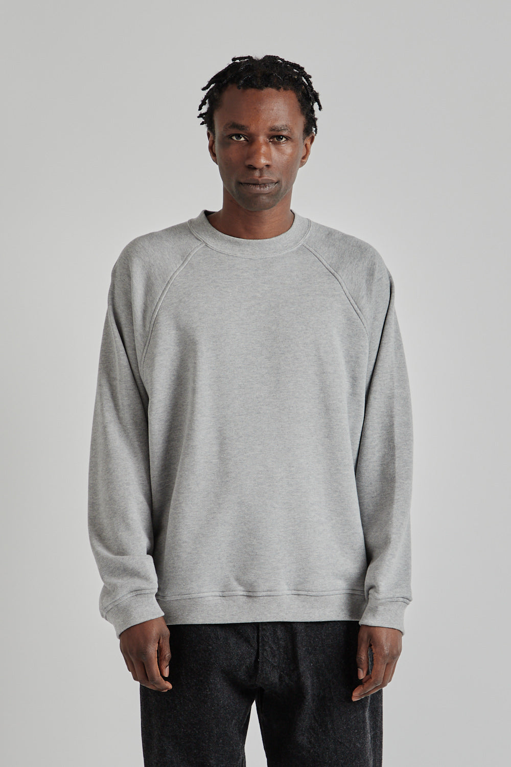 Kaptain Sunshine SS25 Suvin Sweat Crewneck Pullover Feather Grey 02