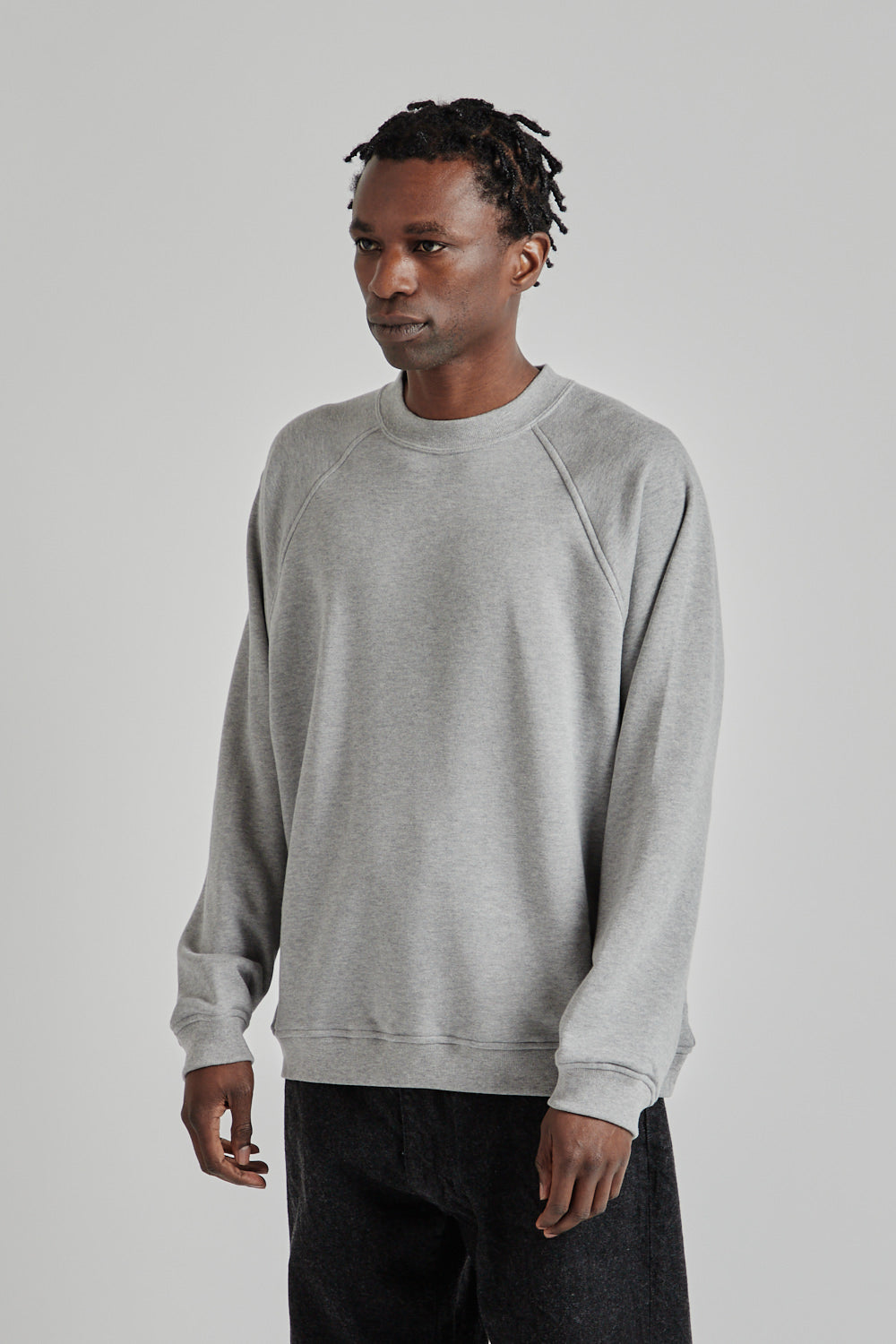 Kaptain Sunshine SS25 Suvin Sweat Crewneck Pullover Feather Grey 03