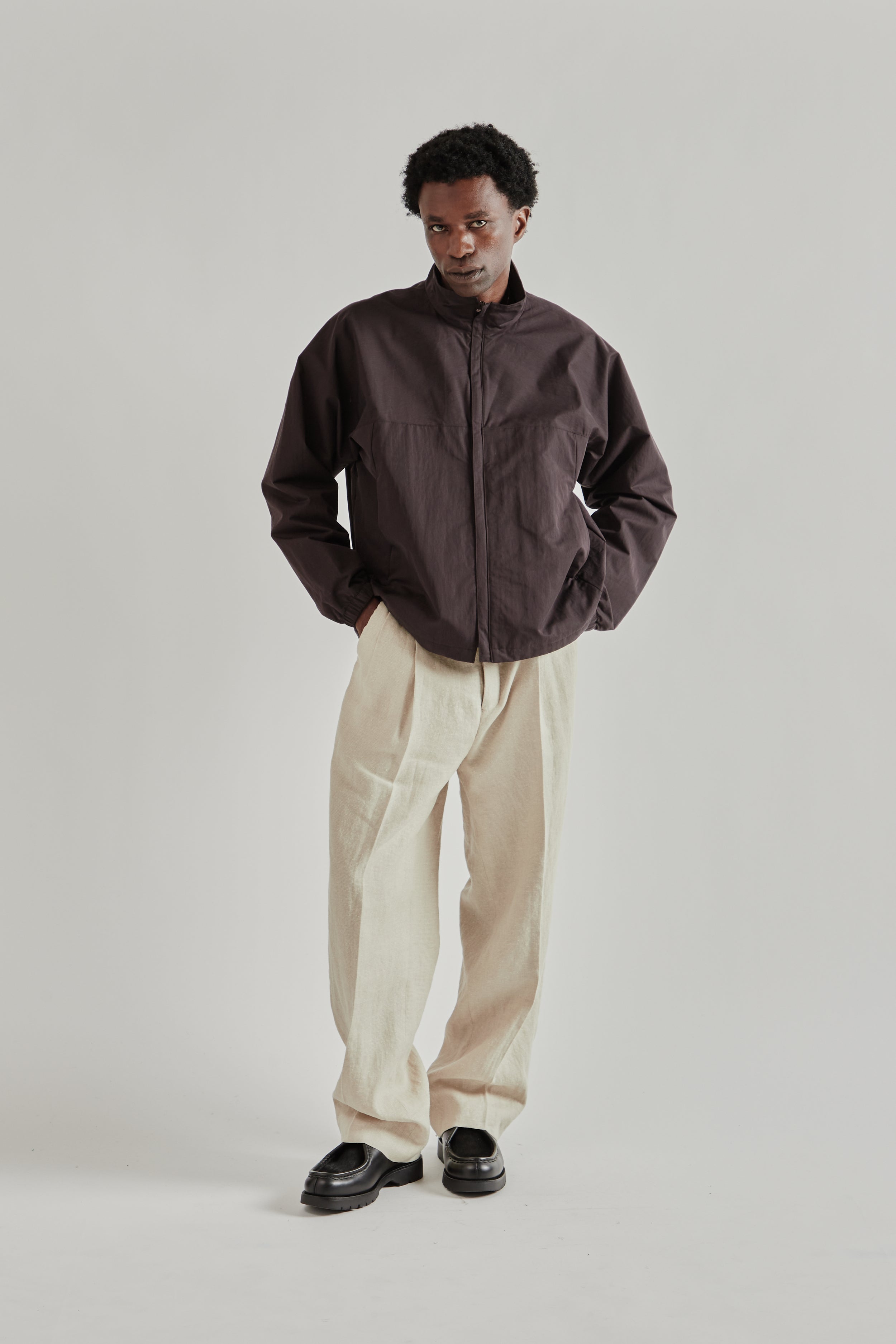 ＜KAPTAIN SUNSHINE＞ Bicycle Jacket/ブルゾン Kaptain Sunshine Bicyle Jacket - Espresso | Wallace Mercantile Shop