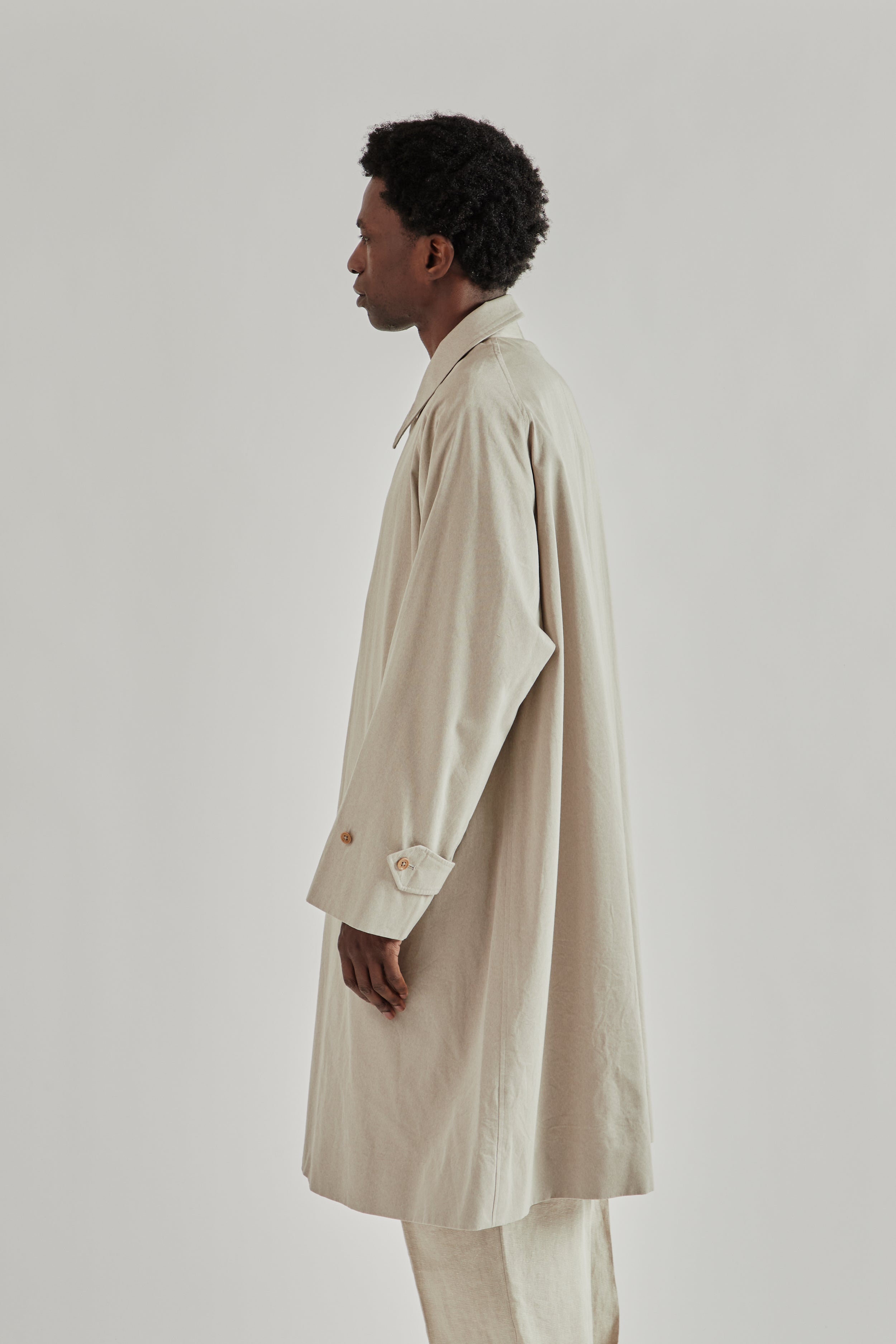 Kaptain Sunshine Cotton Covert Gabardine Walker Coat - Taupe