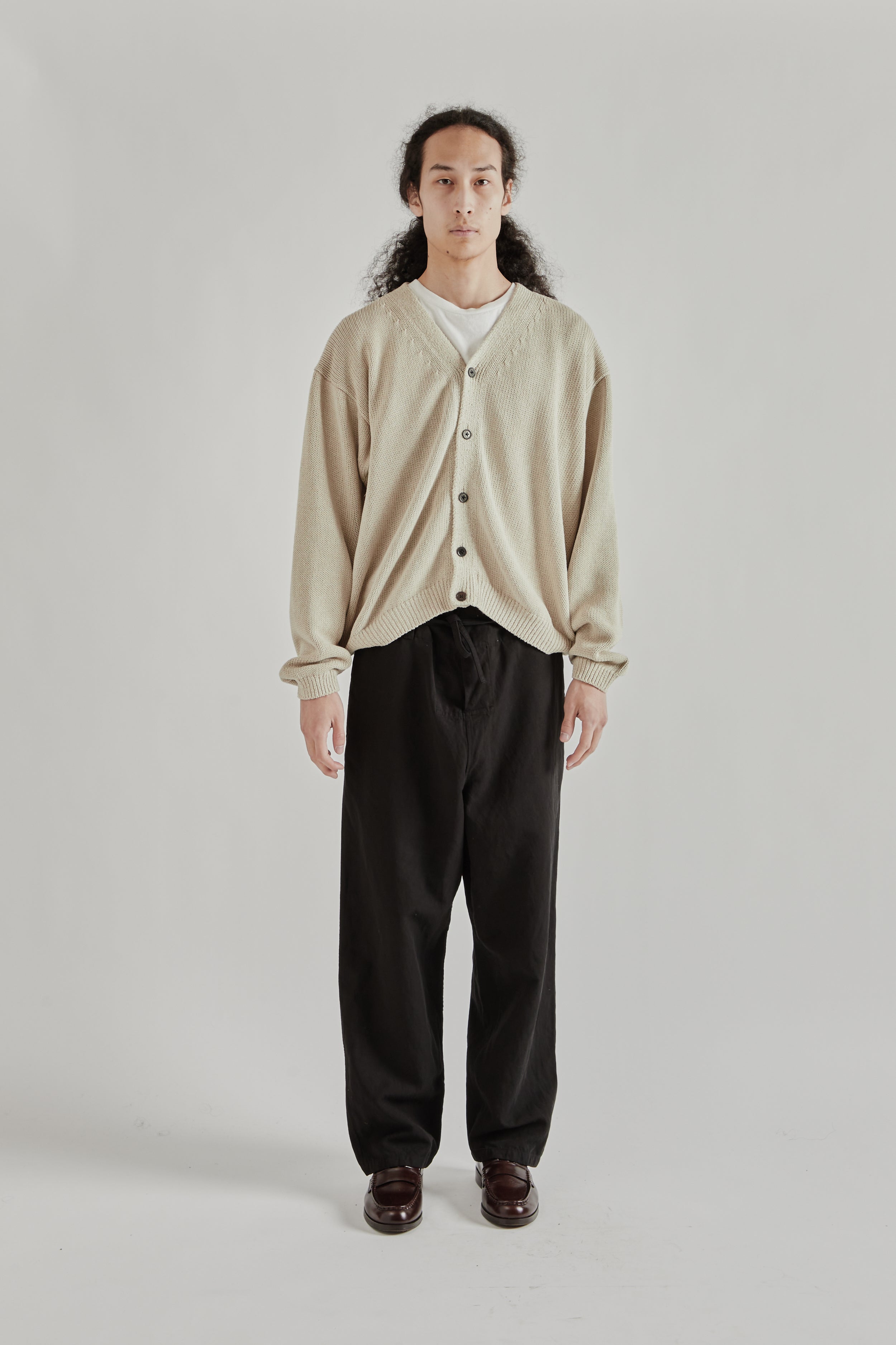 Kaptain Sunshine Cotton Washi Hand Frame Cardigan - Ash Grey