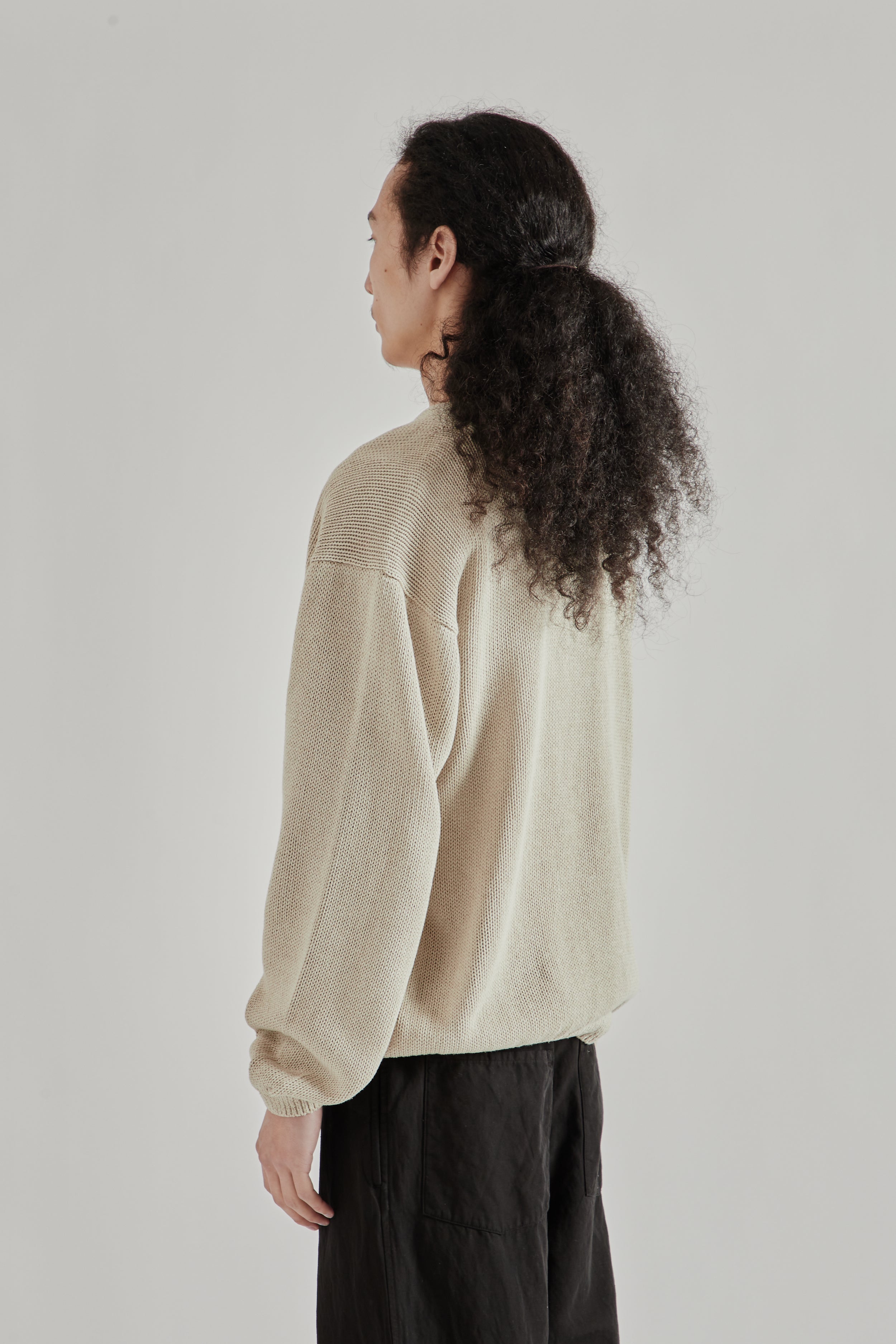 Kaptain Sunshine Cotton Washi Hand Frame Cardigan - Ash Grey