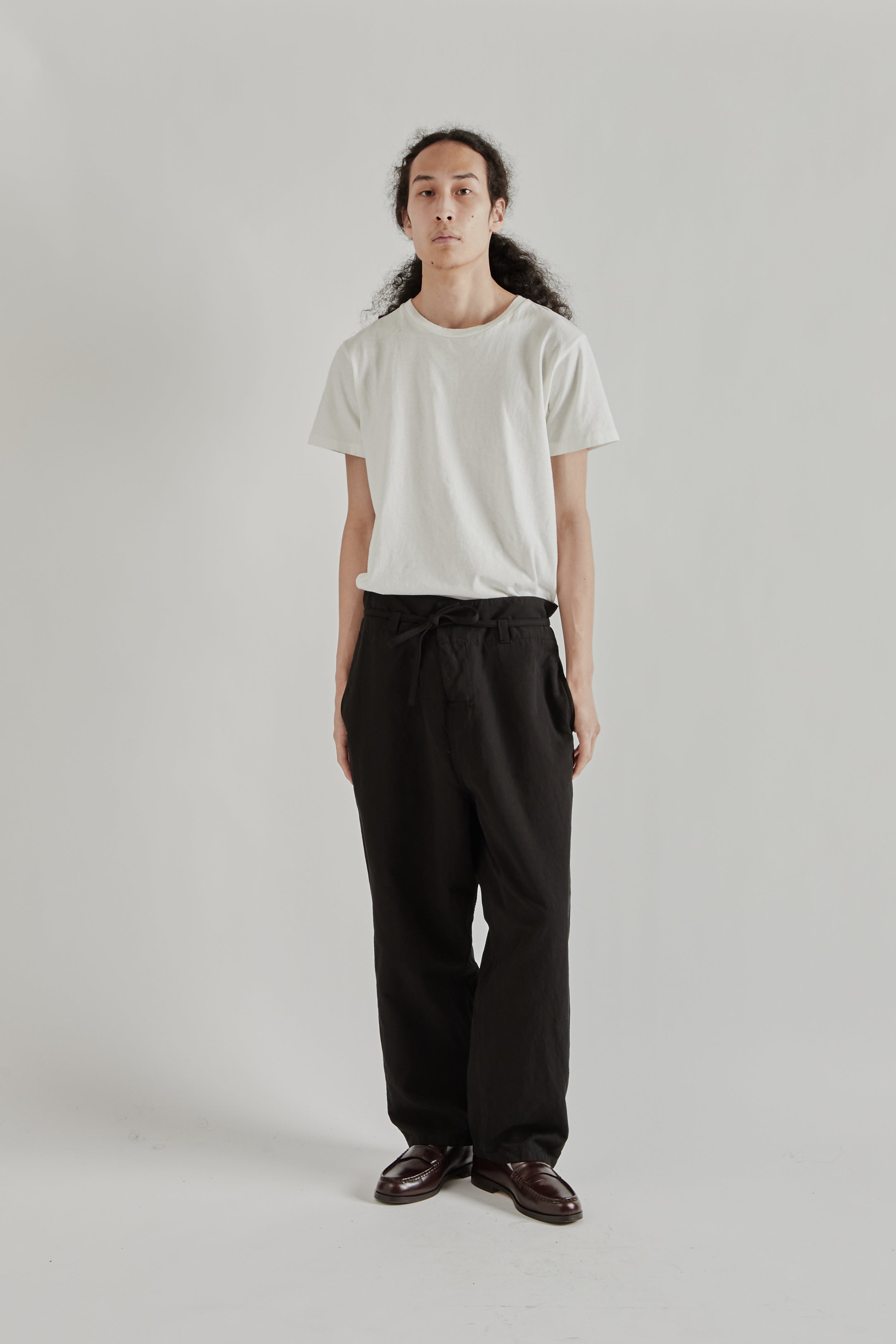 新品未使用【Double cloth Easy Pants】 Kaptain Sunshine Gaba Traveller Easy Pants - Black | Wallace