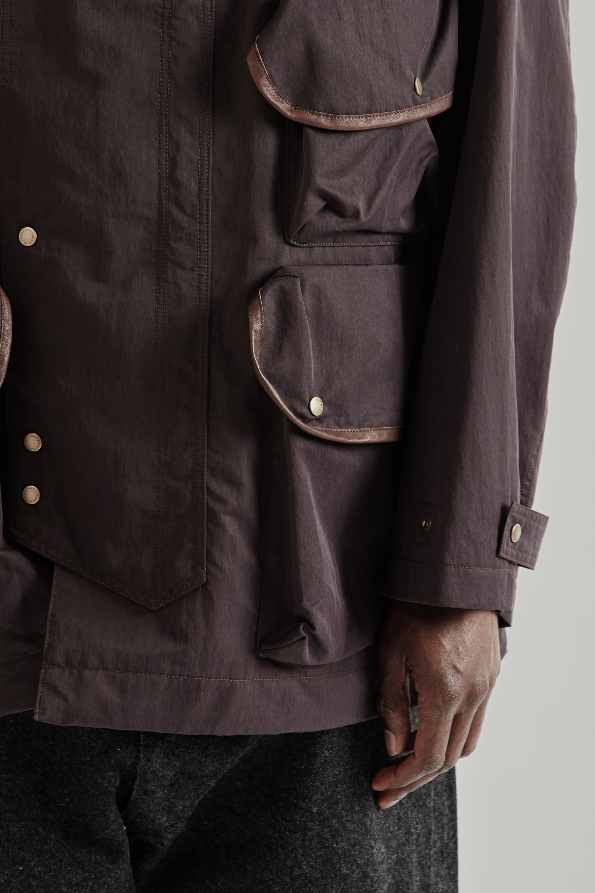 Kaptain Sunshine SS26 Hunter Jacket Espresso4086