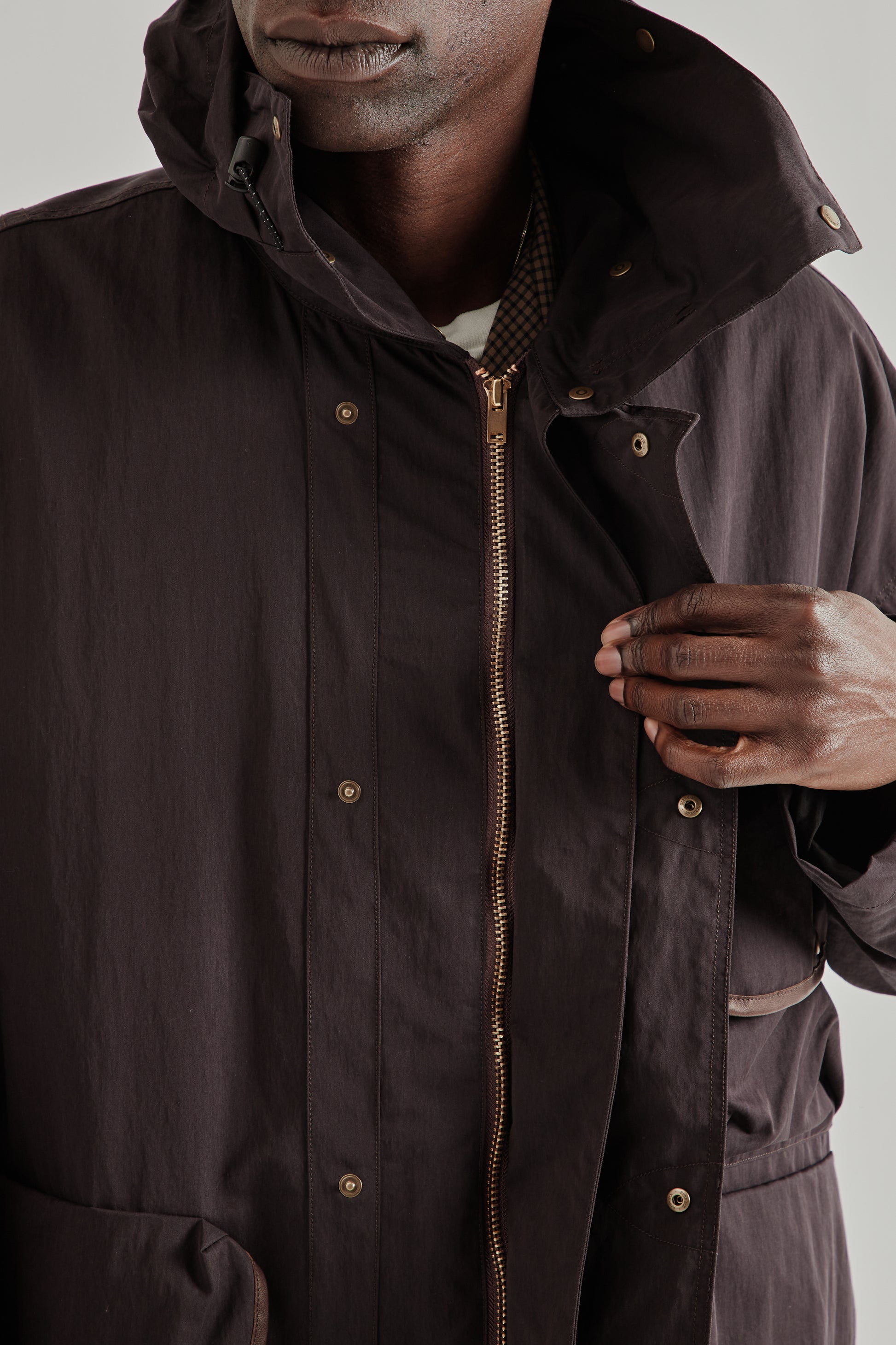 Kaptain Sunshine SS26 Hunter Jacket Espresso4091