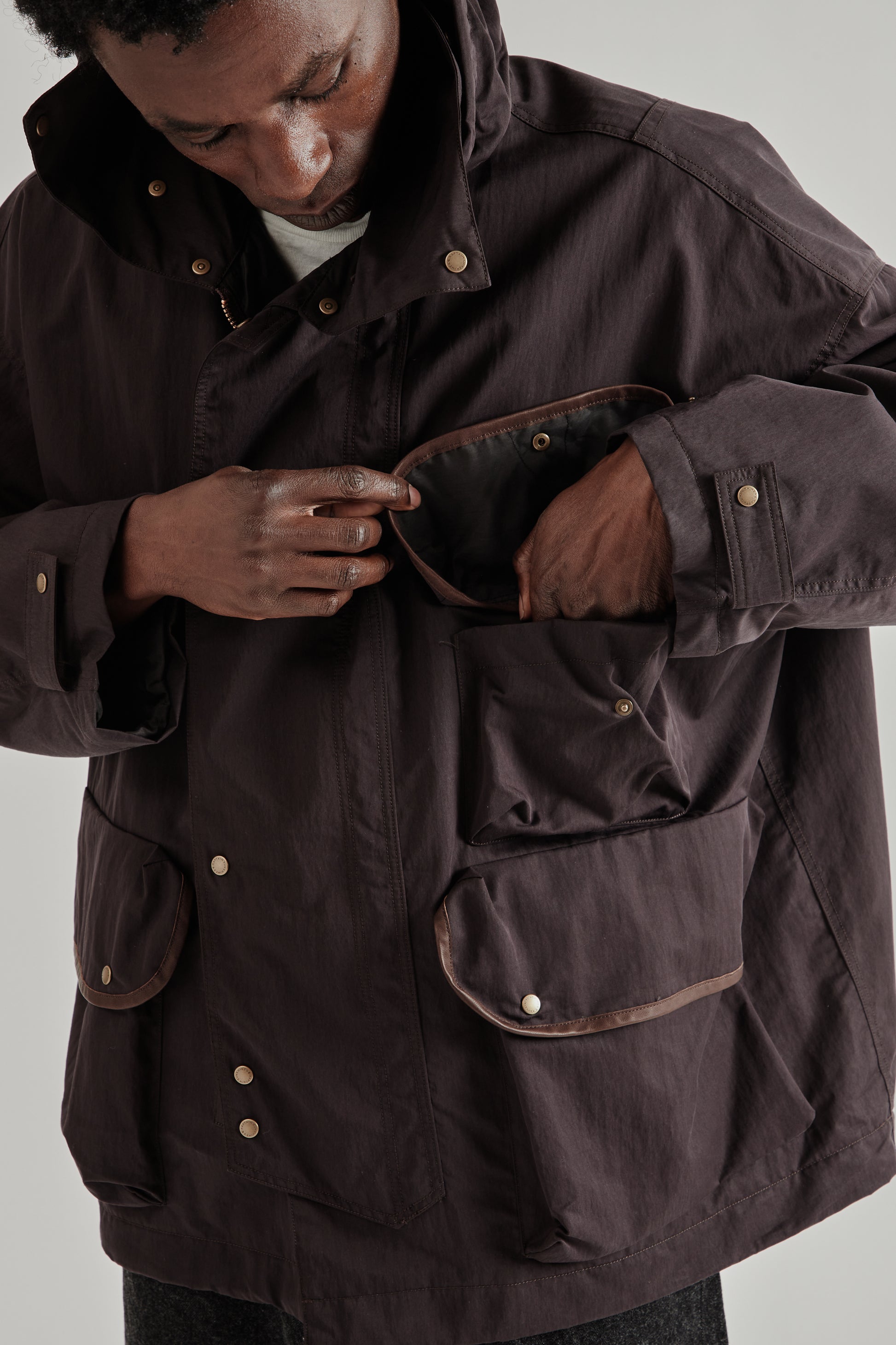 Kaptain Sunshine SS26 Hunter Jacket Espresso4093