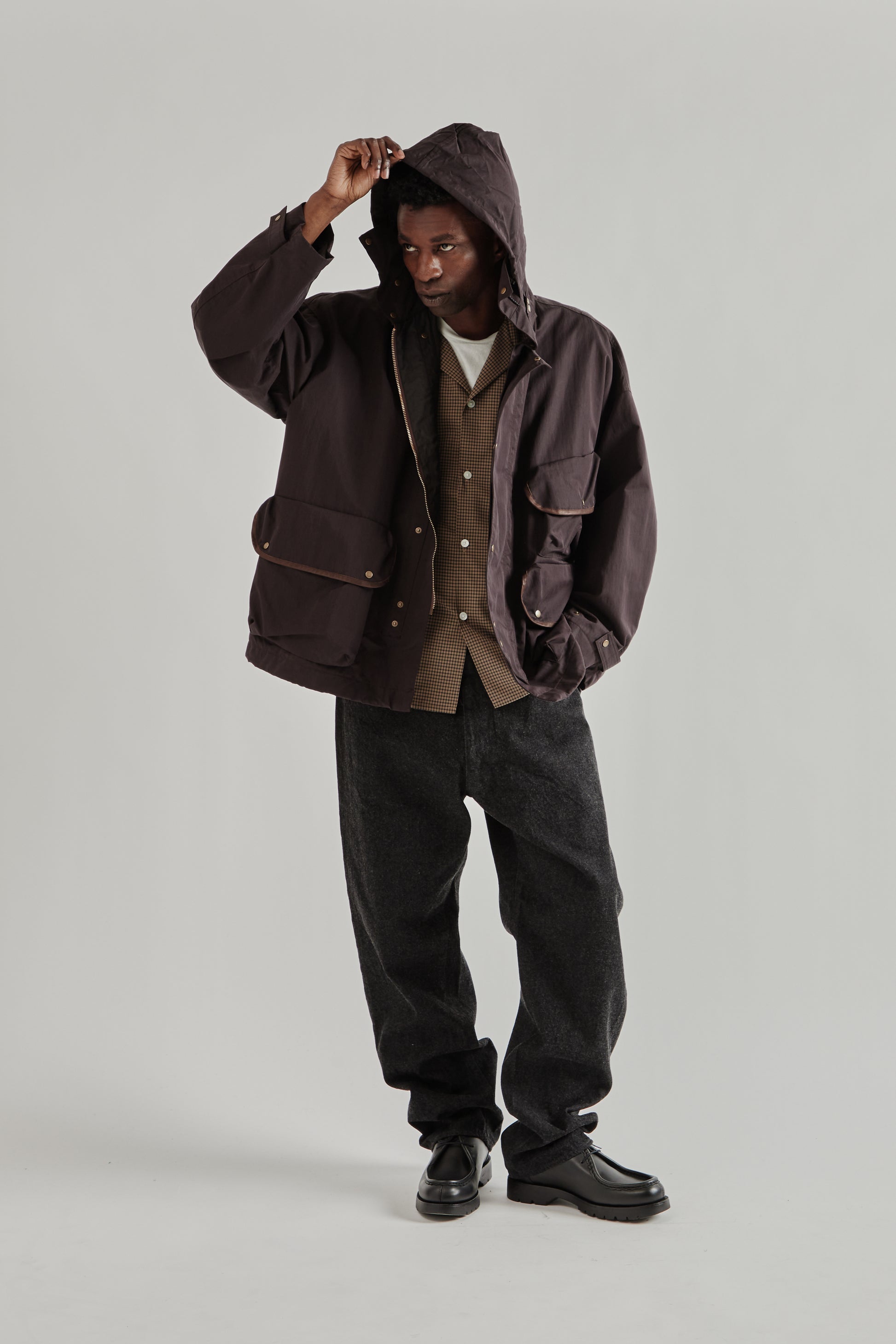 Kaptain Sunshine SS26 Hunter Jacket Espresso4094