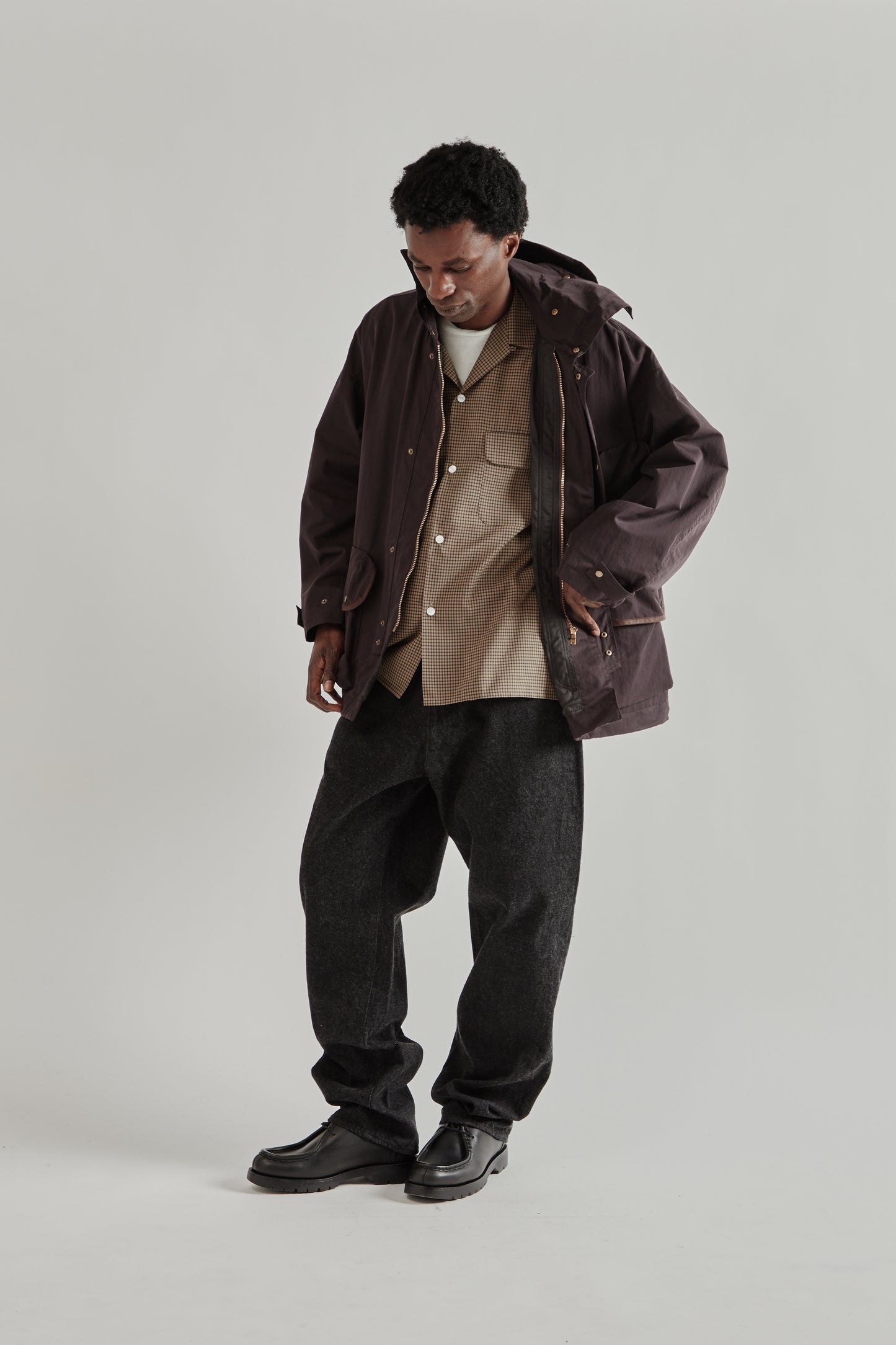 Kaptain Sunshine SS26 Hunter Jacket Espresso4095