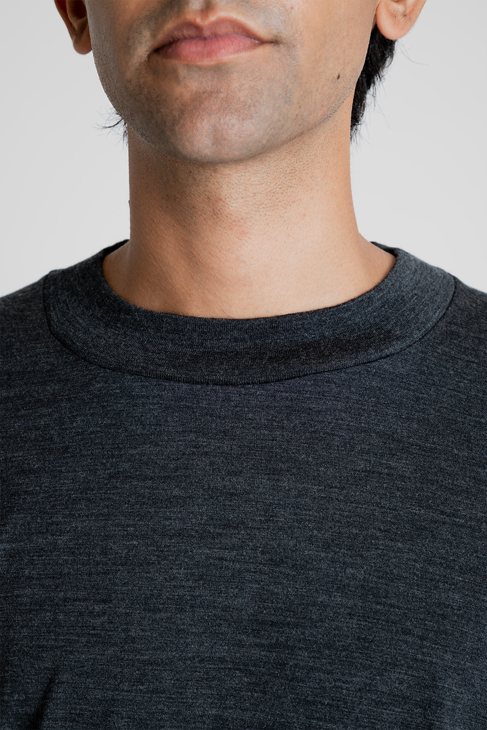 Kaptain Sunshine Super Soft Merino Tenjiku L/S Tee in Charcoal