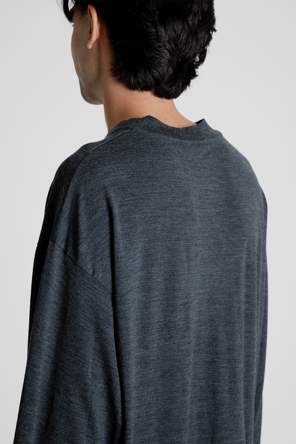 Kaptain Sunshine Super Soft Merino Tenjiku L/S Tee in Charcoal