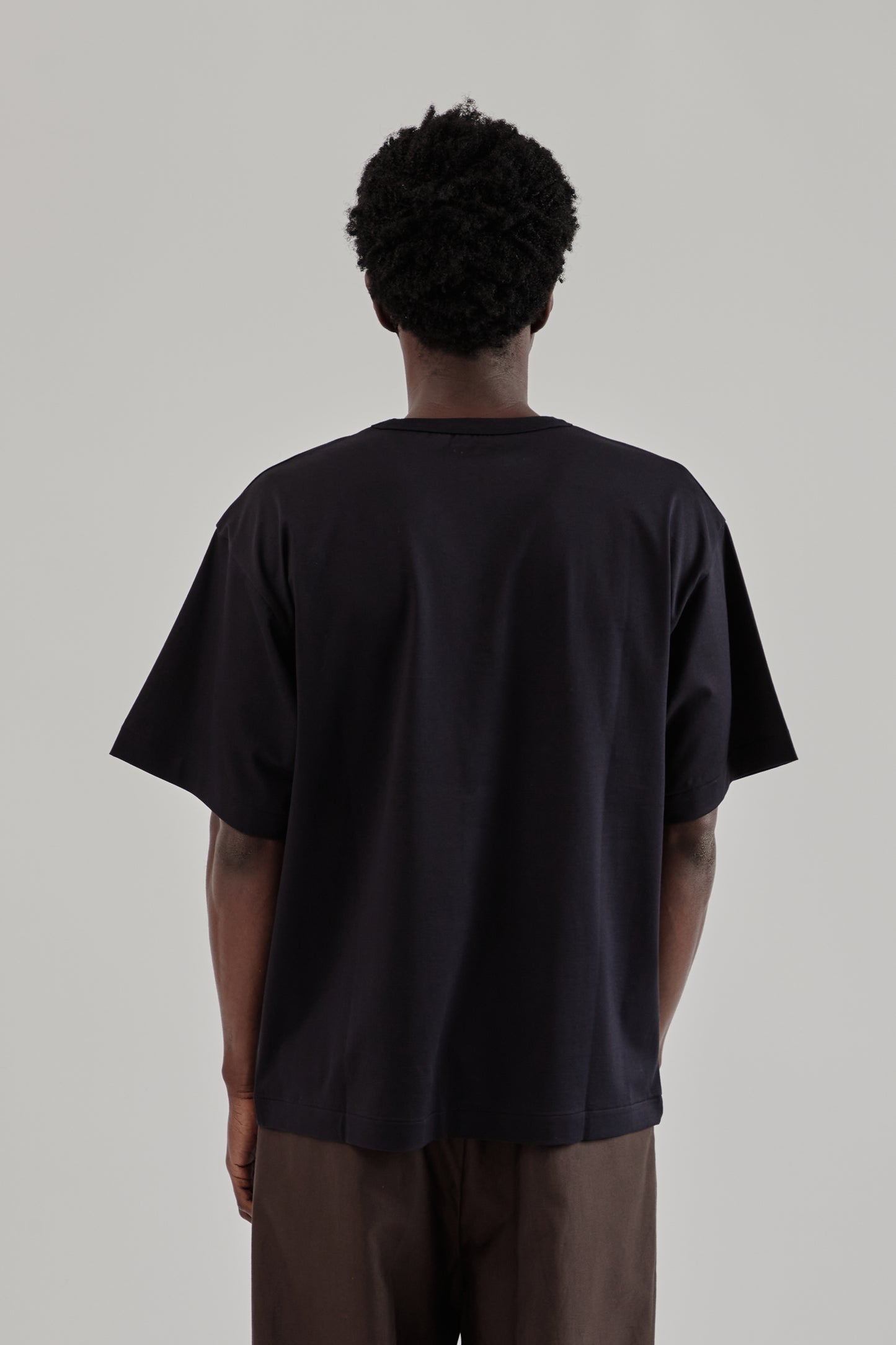 Suvin Cotton Suede Tenjiku Short Sleeve Tee - Navy